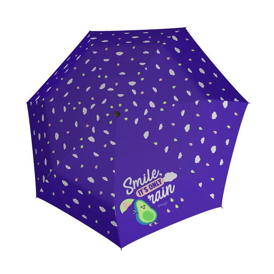 doppler® Taschenregenschirm Mini Smiling Avo Schultaschenschirm Regenschirm  Kinderschirm