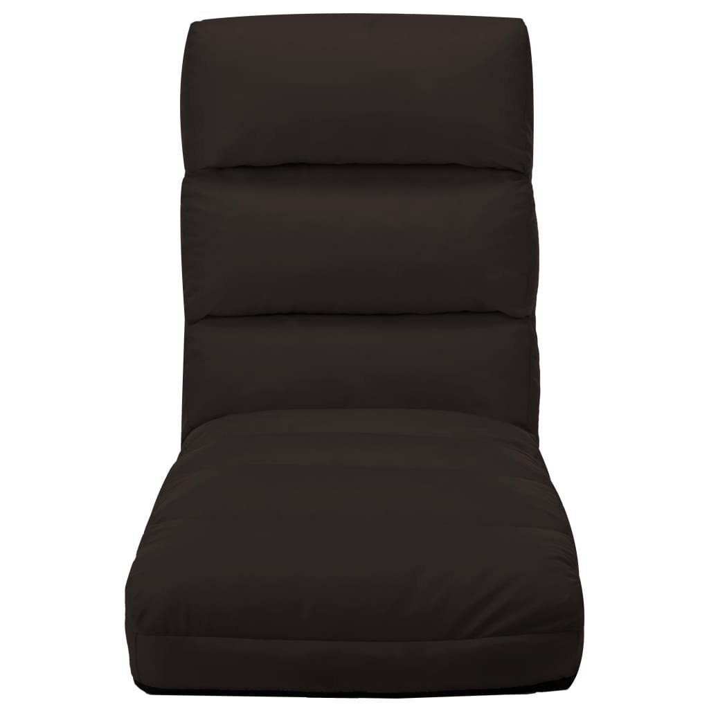 vidaXL Chaiselongue Bodenstuhl Faltbar Braun Kunstleder, 1 Teile