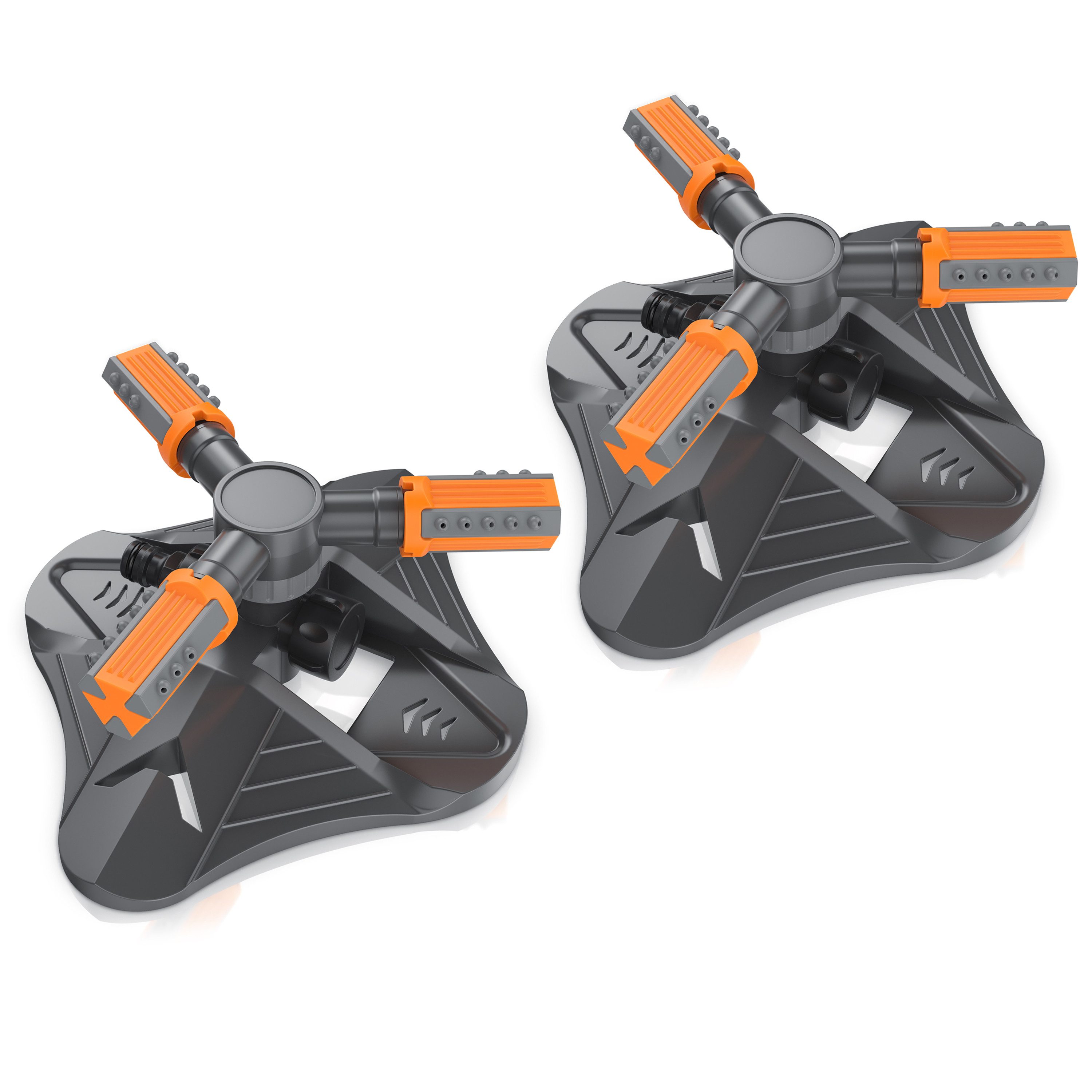 Brandson Kreisregner Garten Sprinkler, 360° Rasensprenger, 3 Arm Rasensnsprikler rotierend, 21 cm lang, (2-St), Sprenger Bewässerungssystem, Bewässerungsanlagen, Gardena kompatibel