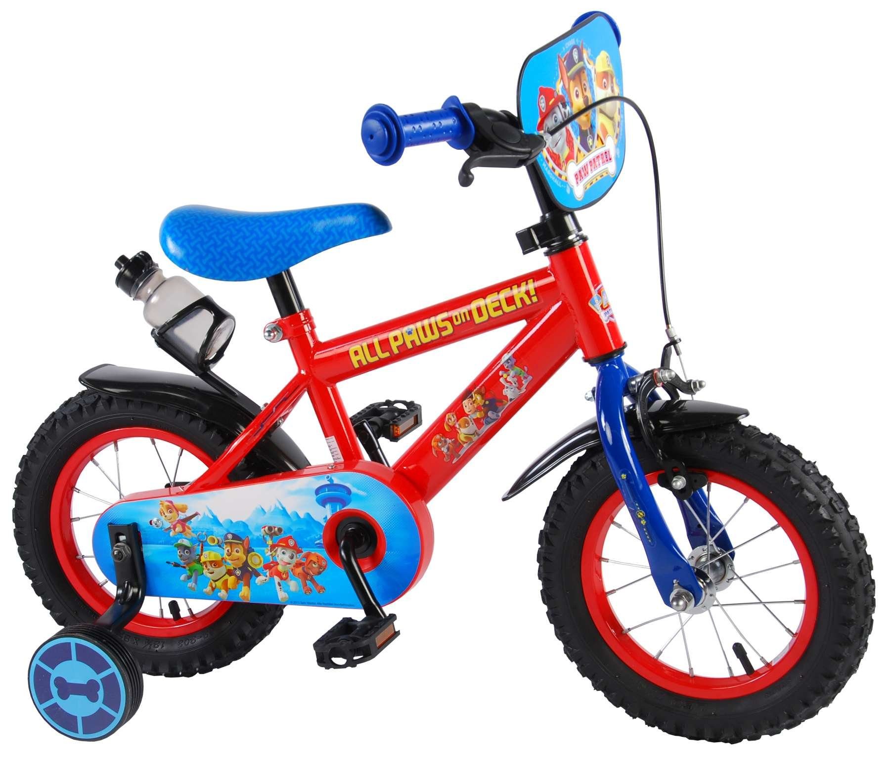 TPFSports Kinderfahrrad Volare Paw Gang, - Sicherheitsgriffe), Zoll Zoll, Patrol 12 Kinderrad Laufrad mit Stützräder Kinder (Jungs Jungen 1 Rutschfeste Fahrrad Fahrrad 12