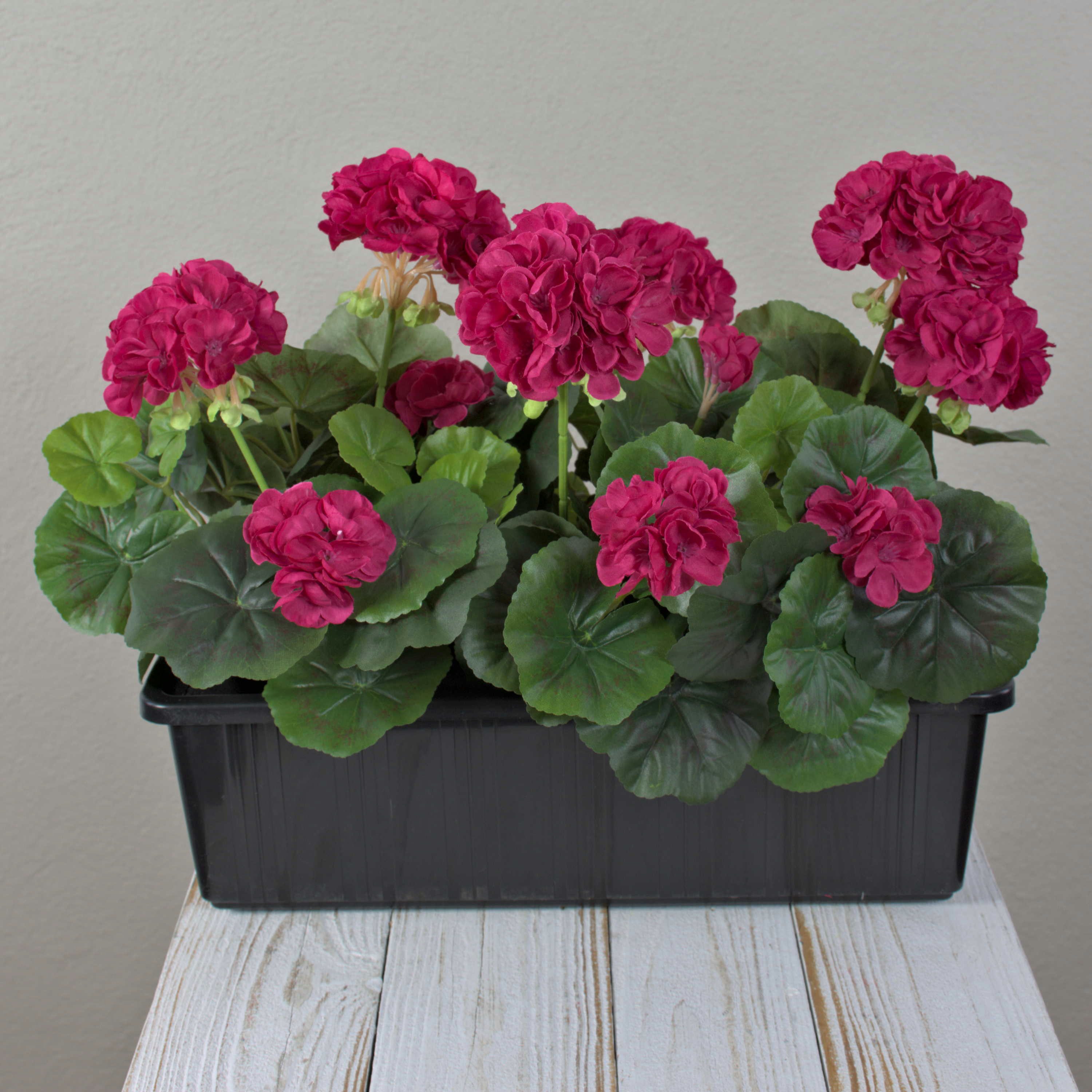 Kunstblume Deko Blume Geranien FLOREANA, pink, 3 Stück, 40x15x35cm Geranie, artplants, Höhe 35 cm