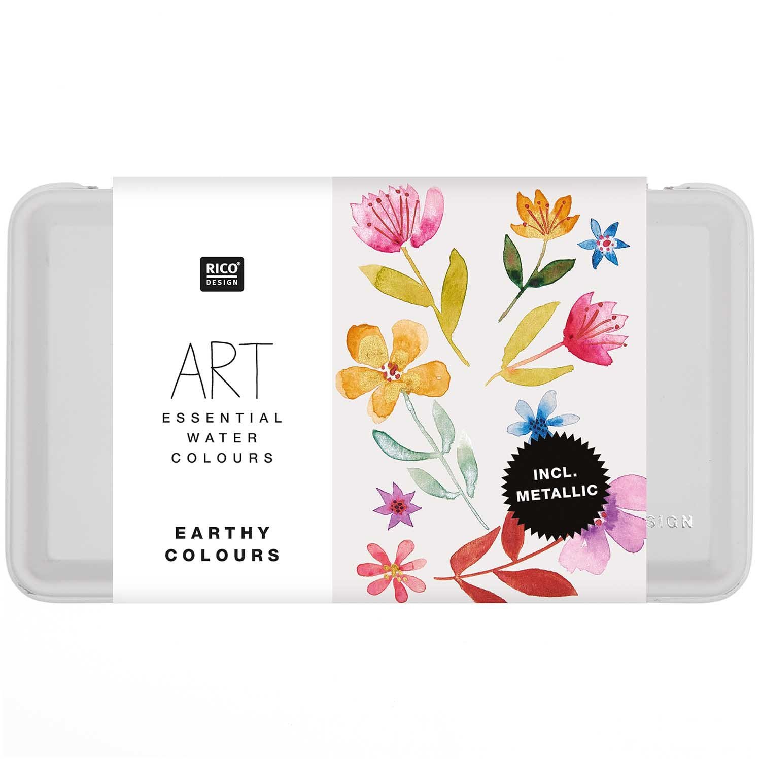 Rico Design Aquarellstifte ART Essential Aquarellfarben Earthy Colours 12 Farben, (12er Set)