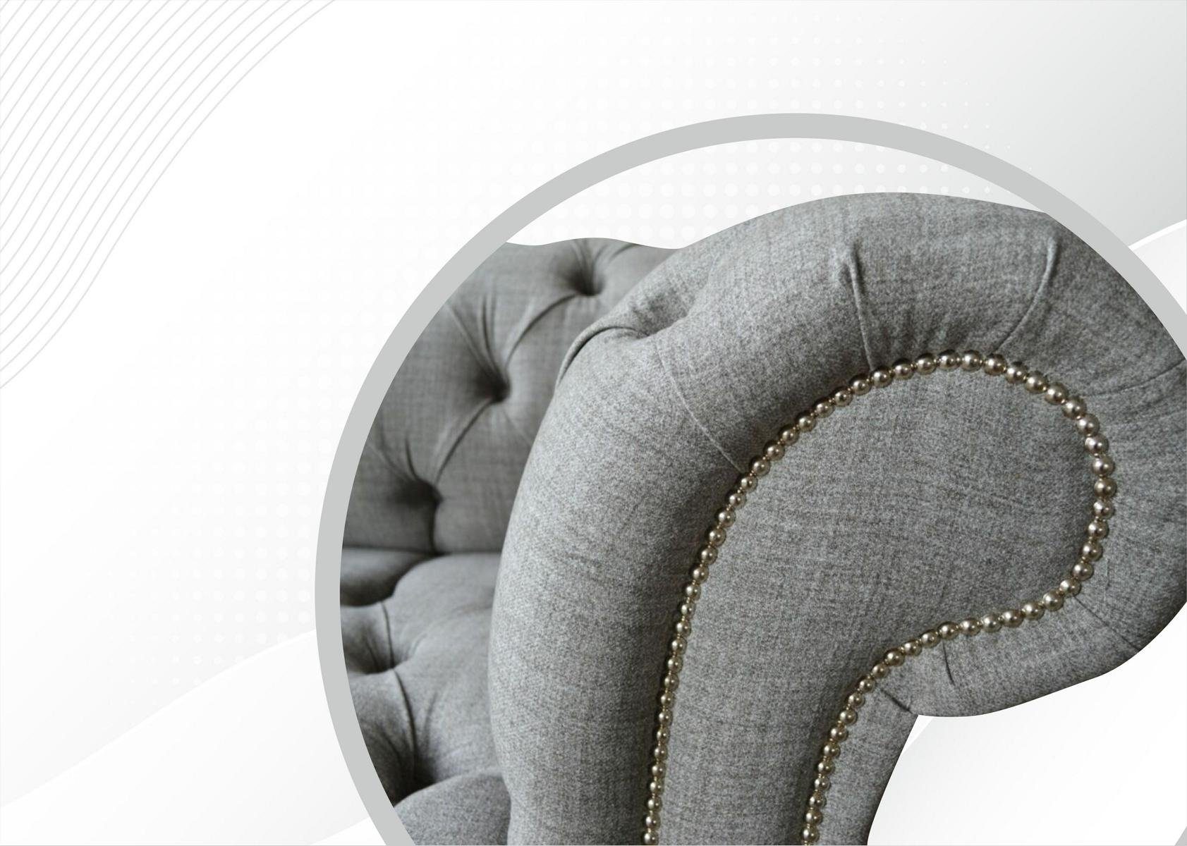 JVmoebel Chesterfield-Sofa, Chesterfield 3 Sitzer 220 Rückenlehne cm, Design Couch Die Sofa mit Knöpfen