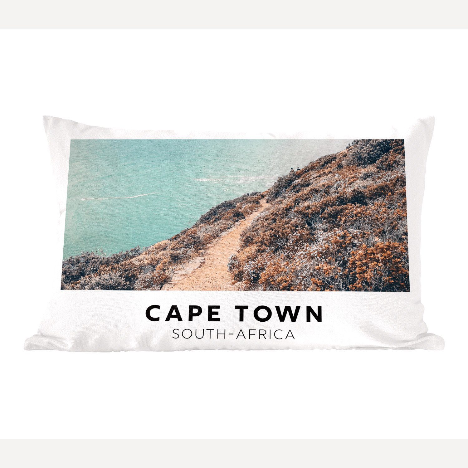 MuchoWow Dekokissen Südafrika - Meer - Natur, Wohzimmer Dekoration, Zierkissen, Dekokissen mit Füllung, Schlafzimmer