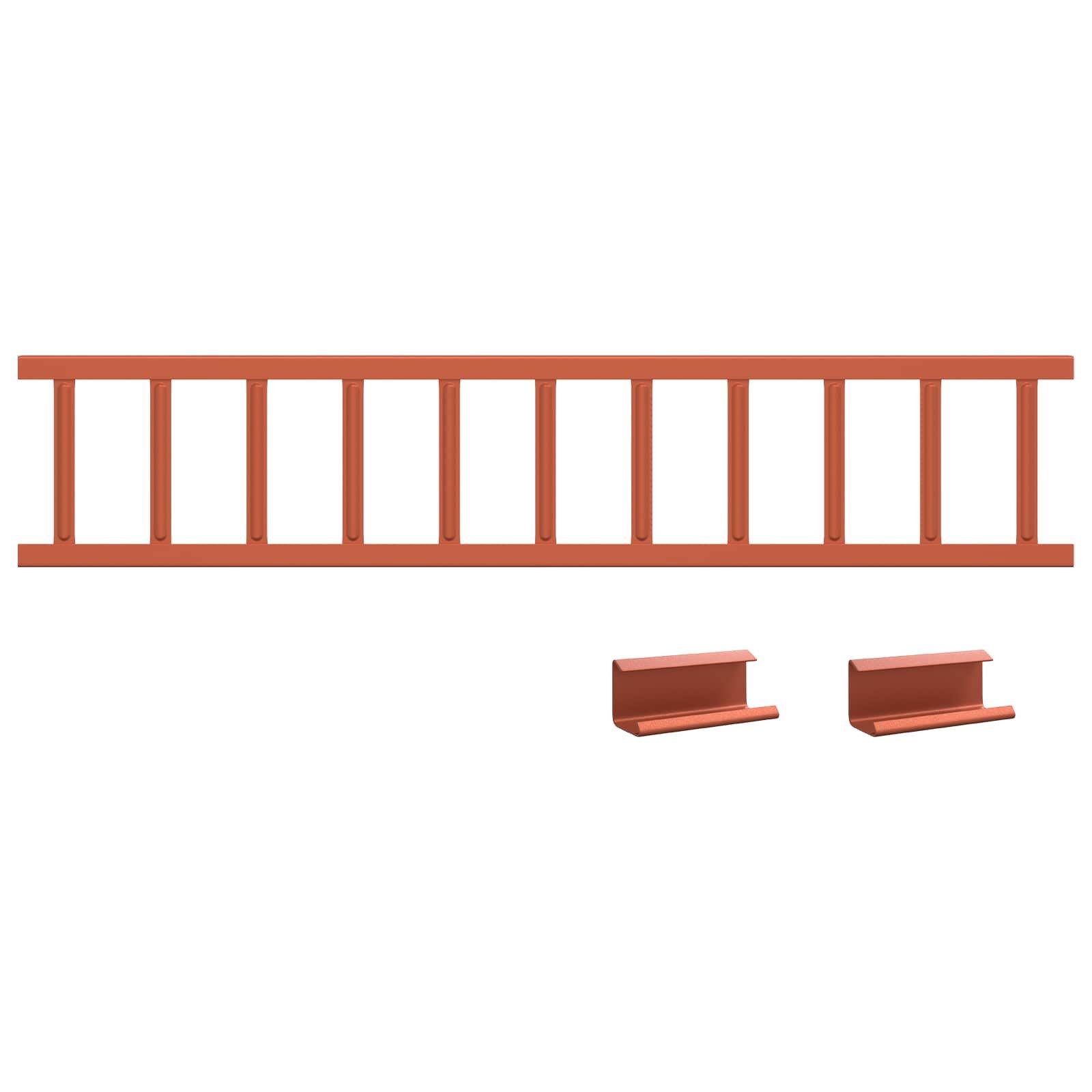 vidaXL Draht Dachschneeschild Rot 600 x 9 x 22 cm Stahl, (1St)