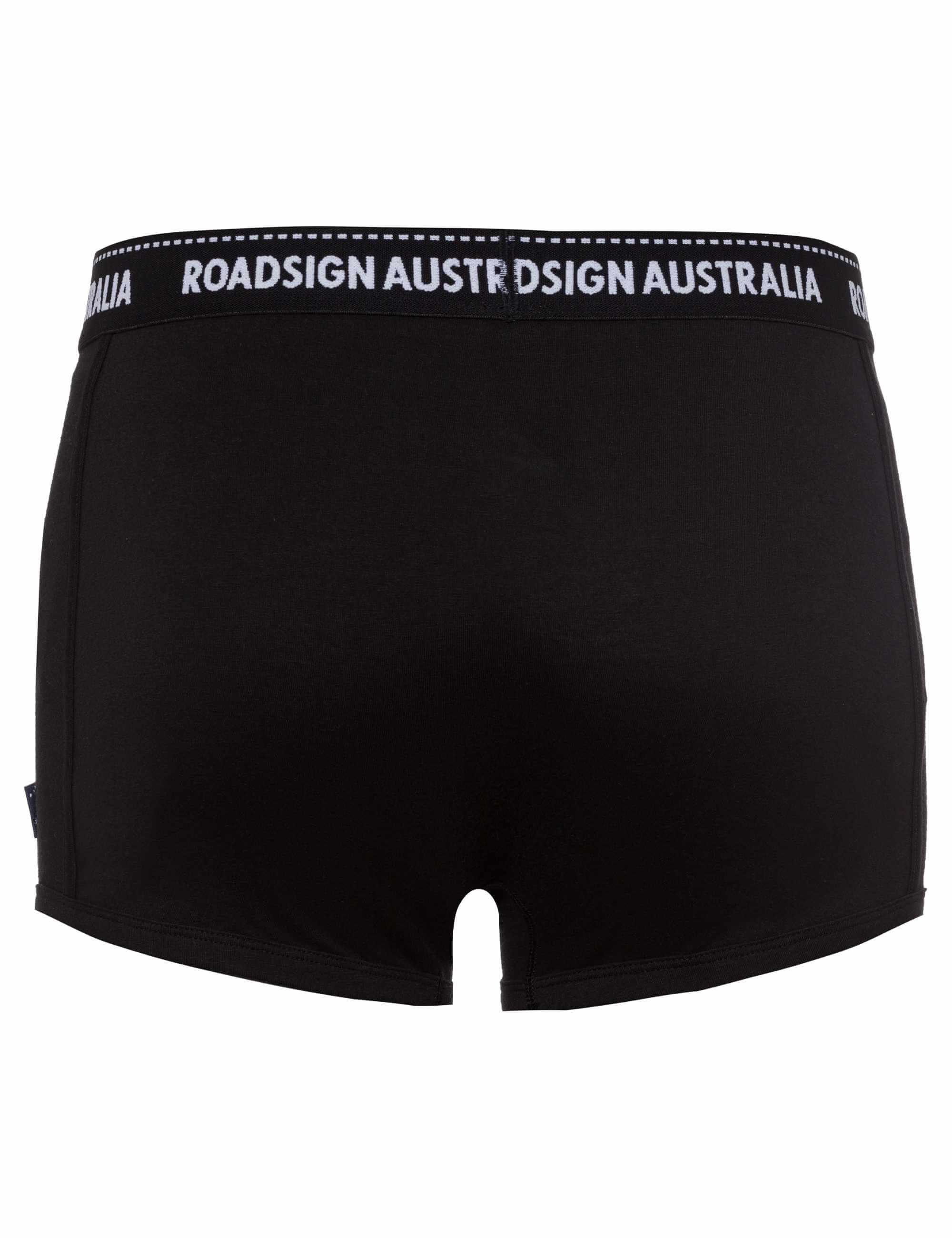 1-St) australia Boxer Simplicity Design Retro zeitlosen unifarben schwarz ROADSIGN (1, im