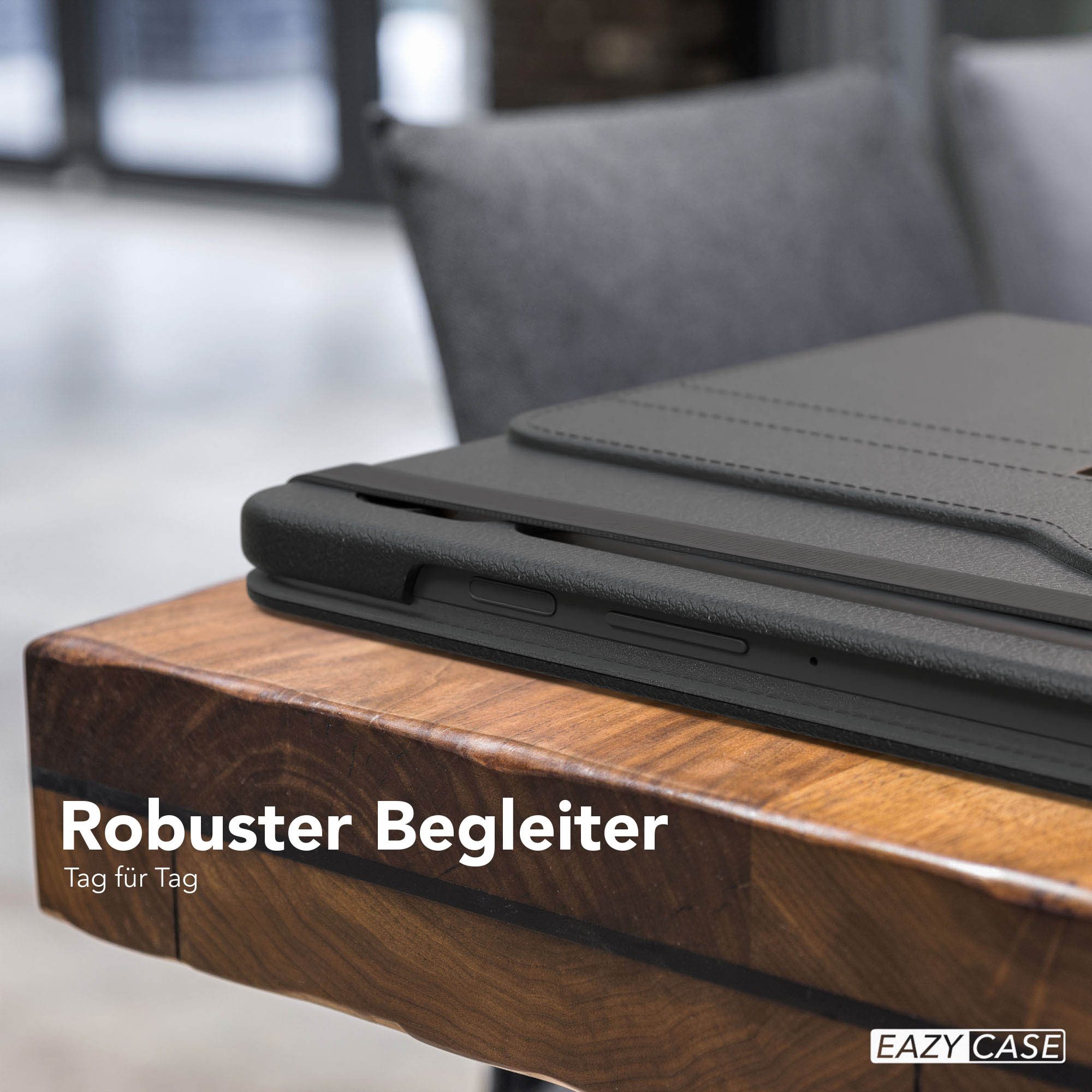 EAZY CASE Tablet-Hülle Rotationcase für Samsung Galaxy Tab S10 Lite 10,9 Zoll, Hülle 360° drehbar mit Standfunktion Etui Anti-Kratz Tasche Schwarz