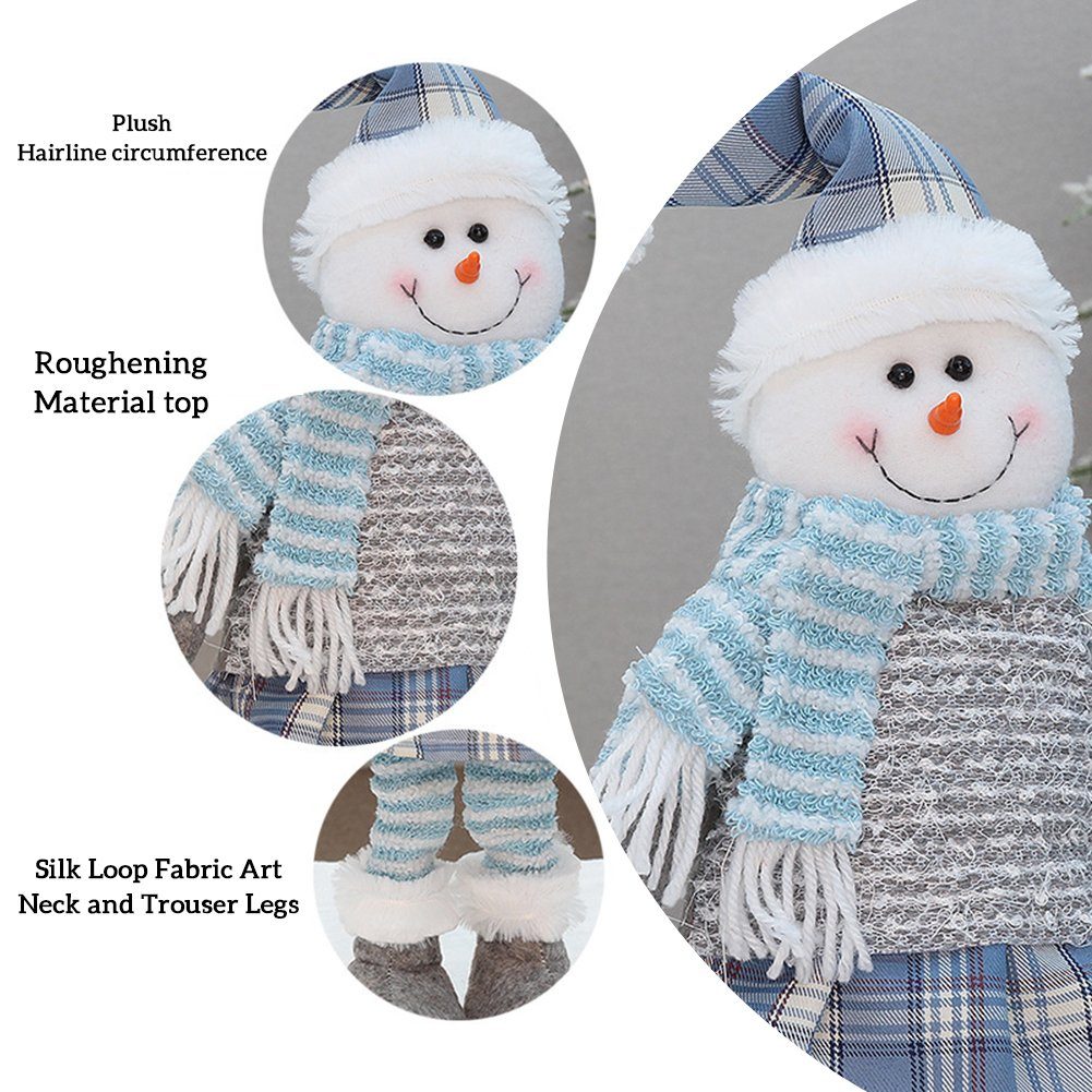 Blusmart snowman Teleskopisch In Form Weihnachts-Weihnachtsmänner Christbaumschmuck Einer Puppe,