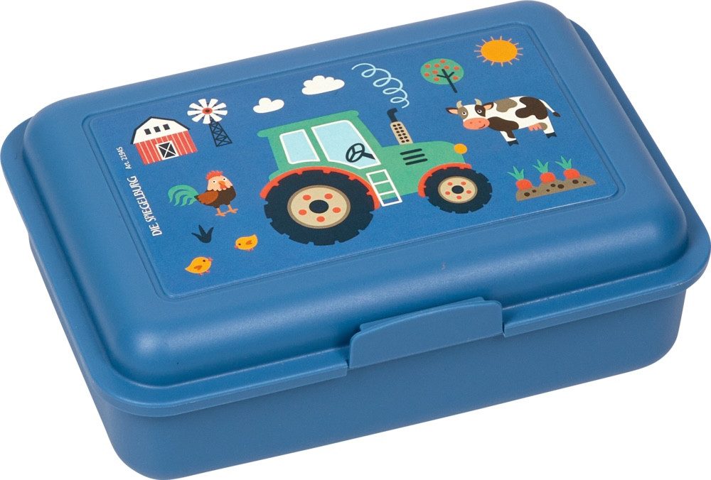 COPPENRATH DIE SPIEGELBURG Lunchbox Brotdose Kl. Butterbrotdose Traktor Ed. 2 - Wenn ich mal groß bin, Kunststoff, (Set, 2-tlg., 1), mit stufenlos verstellbarer Trennwand