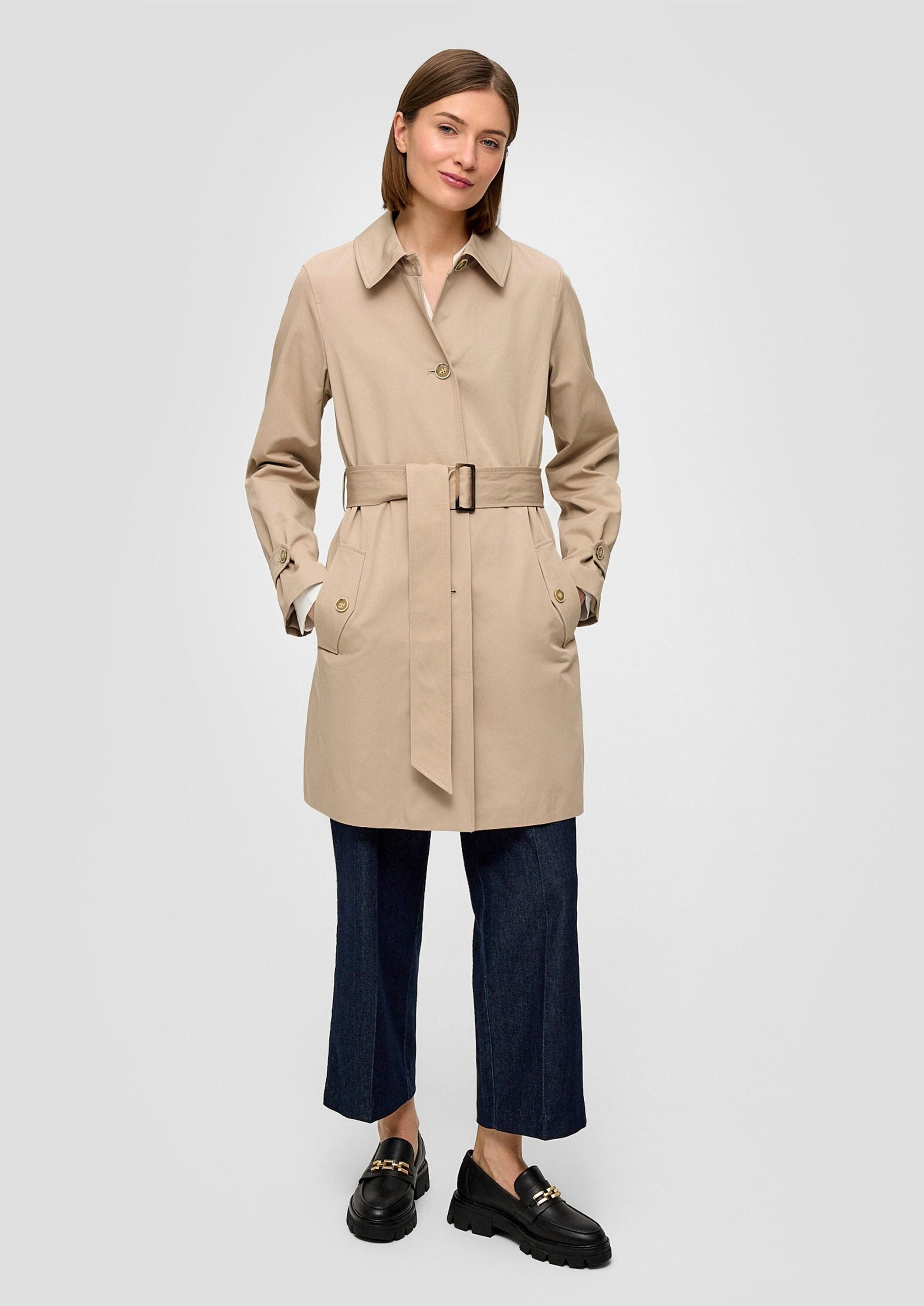 s.Oliver Trenchcoat Outdoor-Jacke Mantel mit Bindegürtel