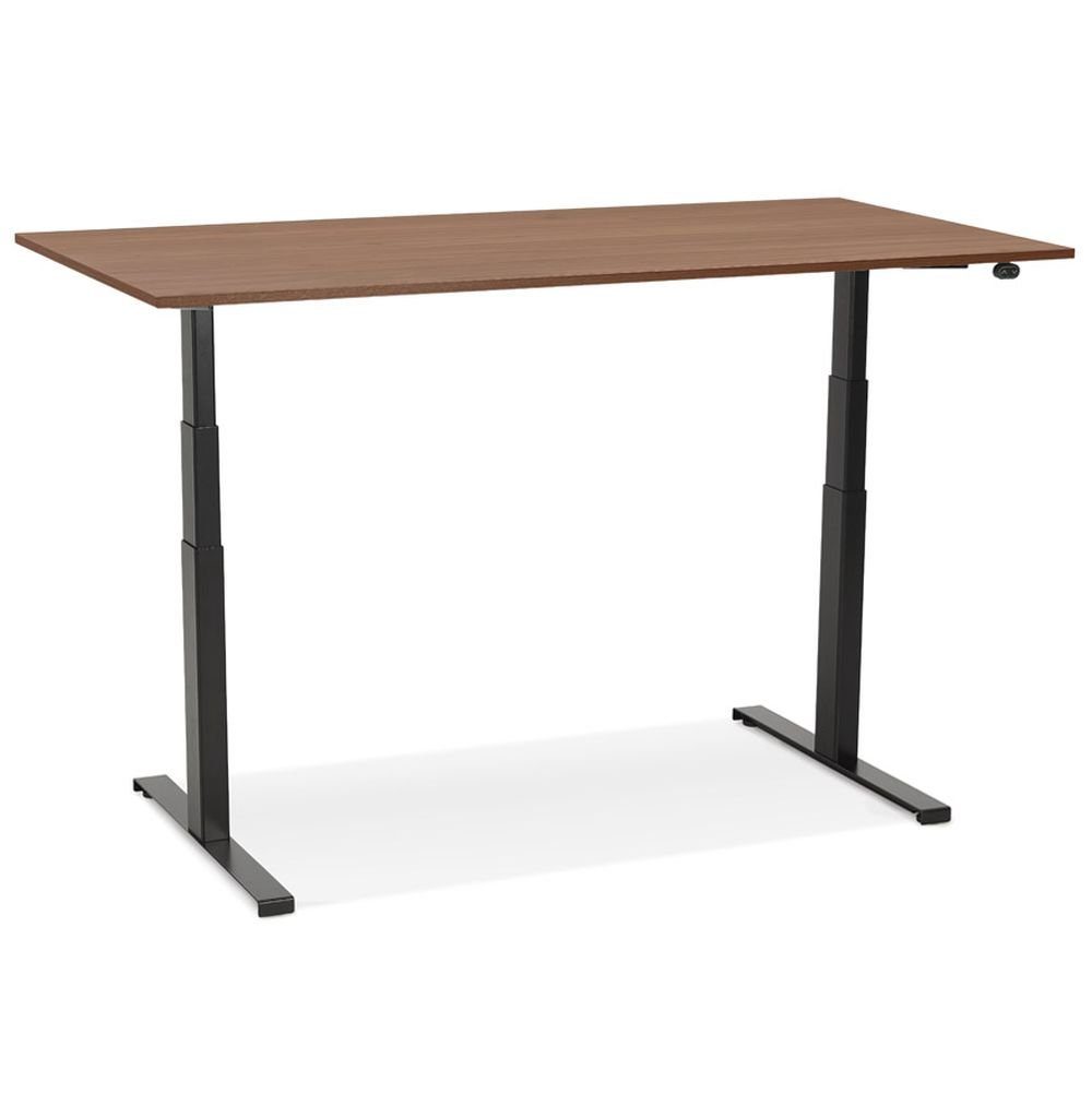 (Braun) Laptoptisch Dunkles Schreibtisch SHIRIN Holz DESIGN PC-Tisch Schreibtisch Büro KADIMA