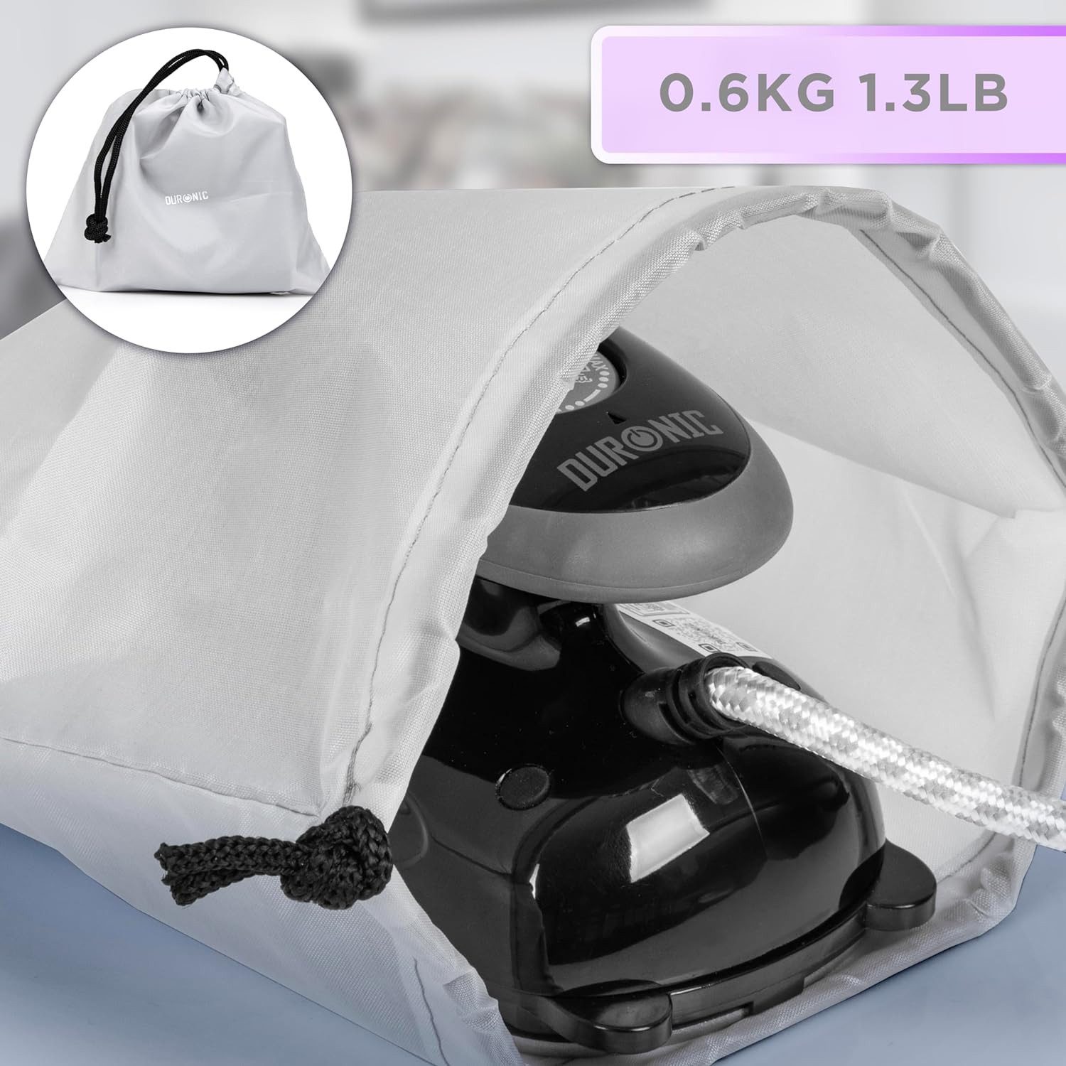 Duronic Reise-Dampfbügeleisen SI2 BK Reisebügeleisen, 375 W Minibügeleisen, Bügeleisen für Hobby – Bild 5 von 5