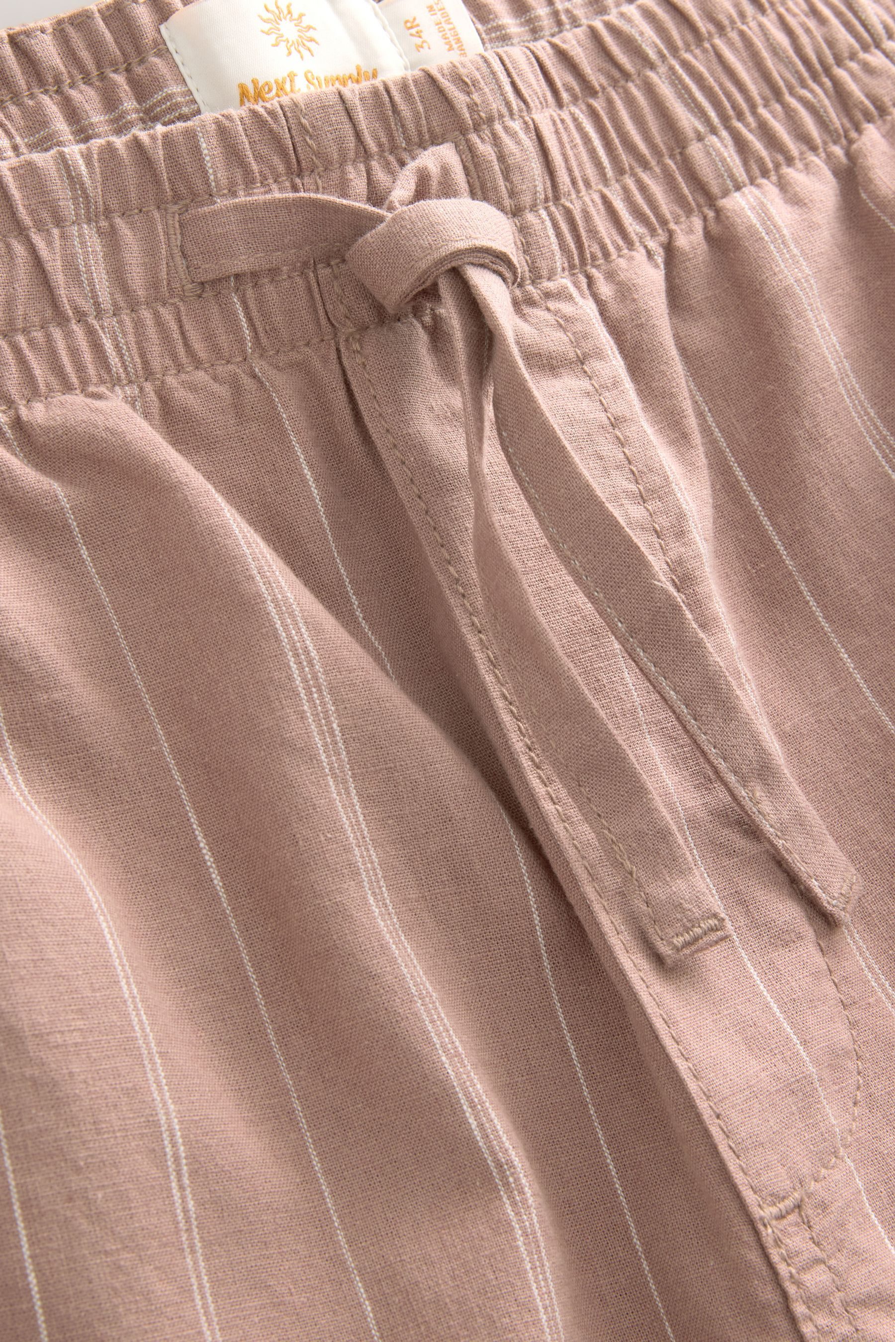 Next Leinenhose Gestreifte Hose aus Baumwolle günstig online kaufen