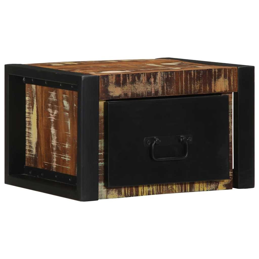 vidaXL Nachttisch Nachttisch Mehrfarbig 40x35x25 cm Altholz Massivholz (1-St)