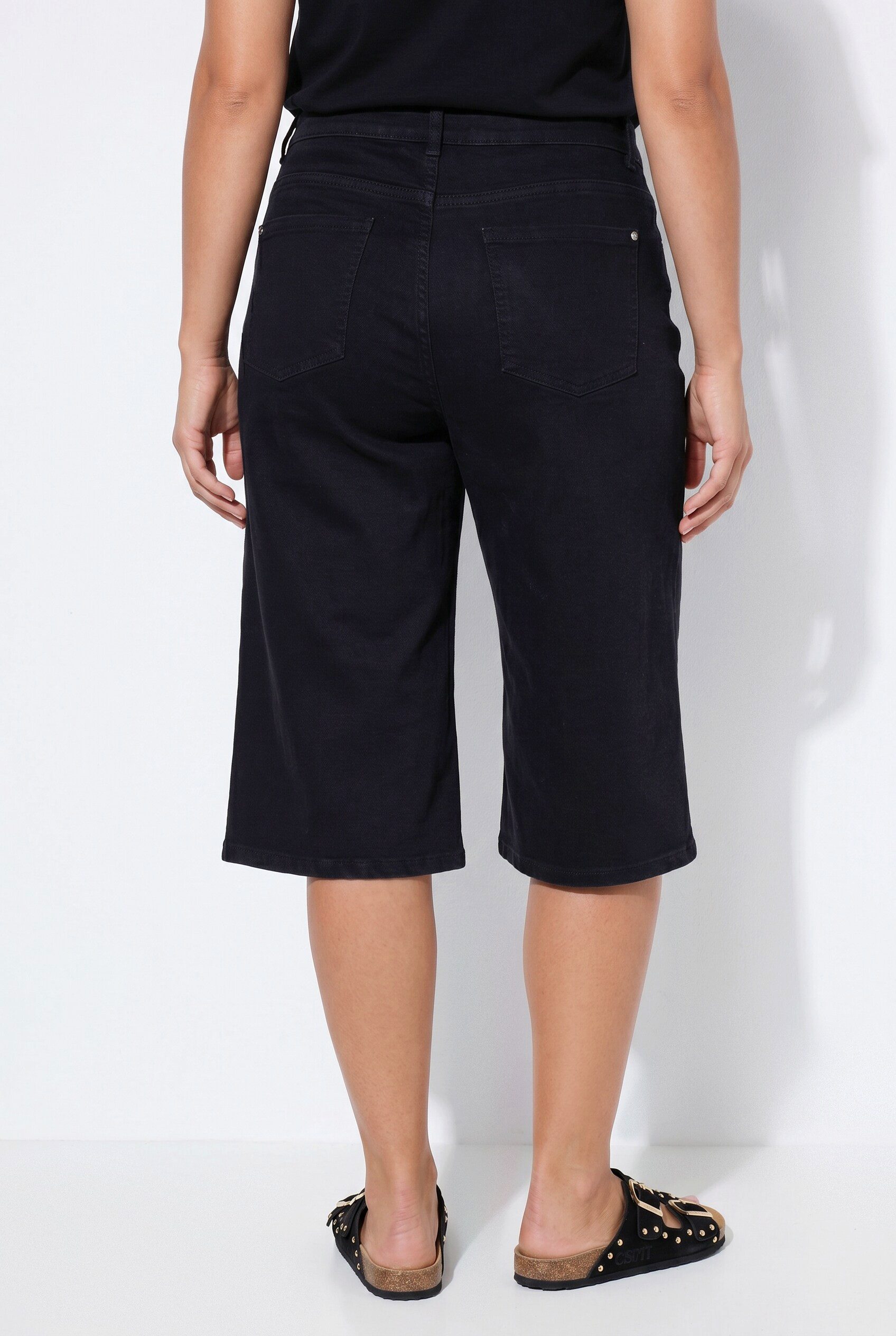 Angel of Style Regular-fit-Jeans Jeans-Bermuda weites Bein 5-Pocket