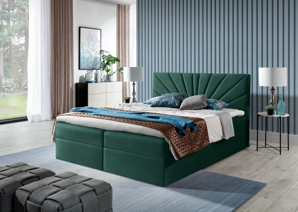 99rooms Boxspringbett Lazzaro (Schlafzimmerbett, Bett), mit Bonellfederkernmatratze und Topper, Bettkasten