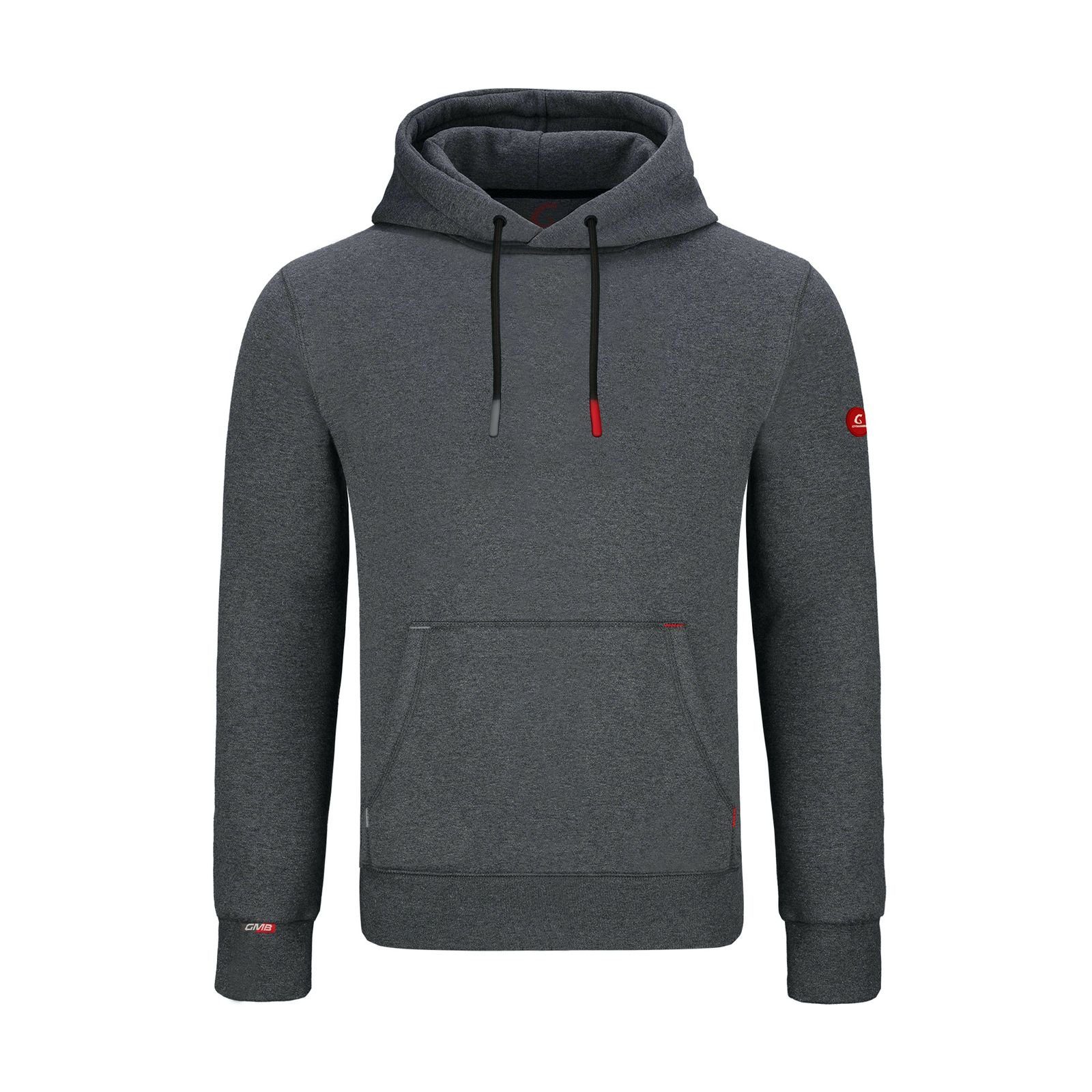 GYMAMBA Hoodie Hoodie red edition Kapuze dunkelgrau (1-tlg) Mit