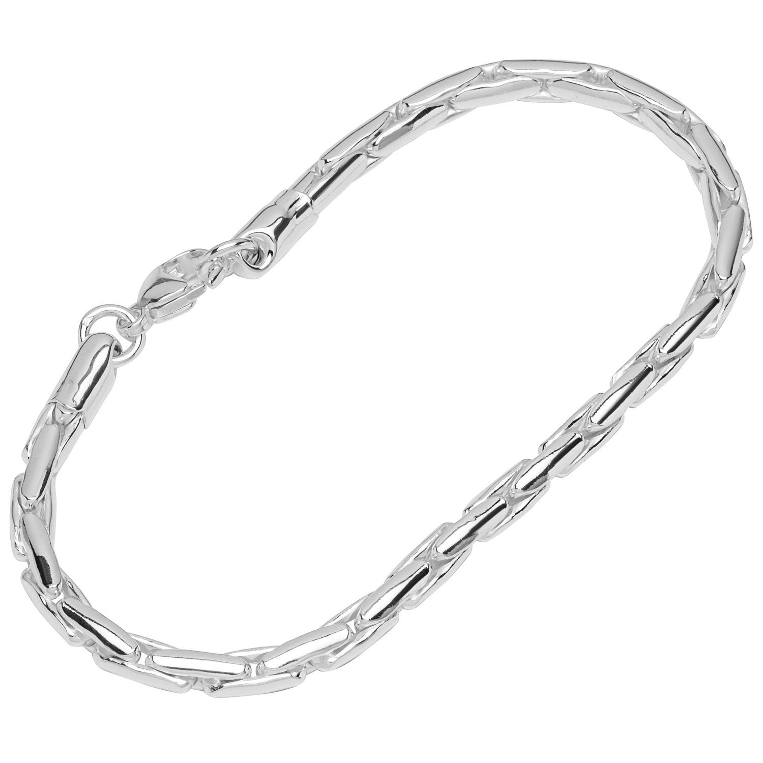 NKlaus Silberarmband Armband 925 Sterling Silber 21cm Ankerkette rund g (1 Stück), Made in Germany | Silberarmbänder