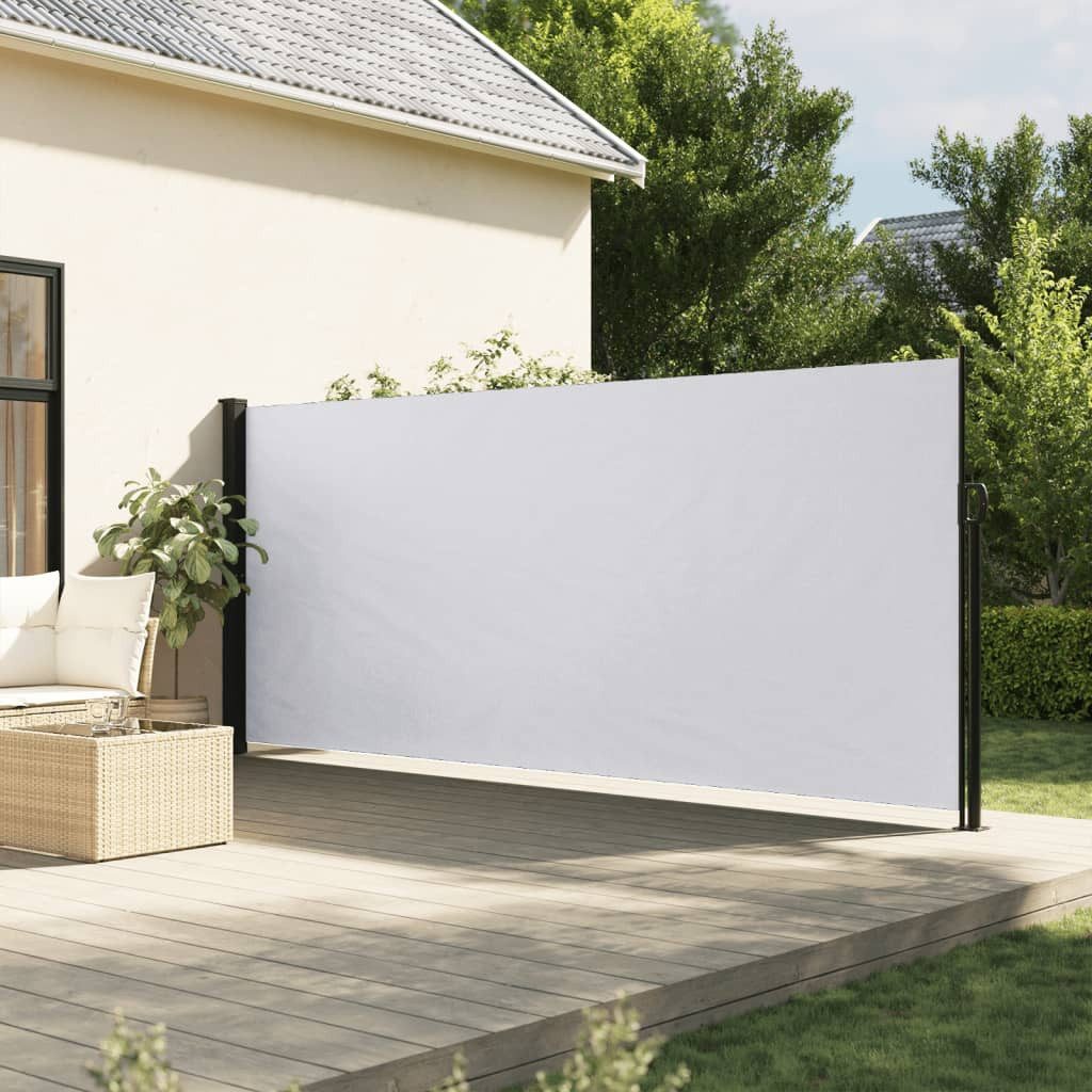 vidaXL Seitenmarkise 160 x 500 cm Seitenmarkise Ausziehbar Weiß 160x500 cm