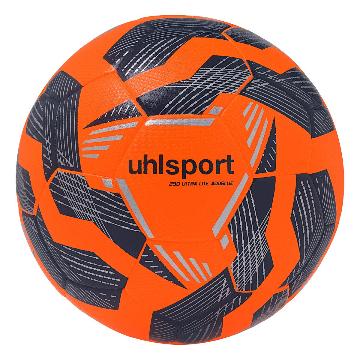 uhlsport Fußball 290 Ultra Lite Addglue FLUO ORANGE/MARINE/SILBER