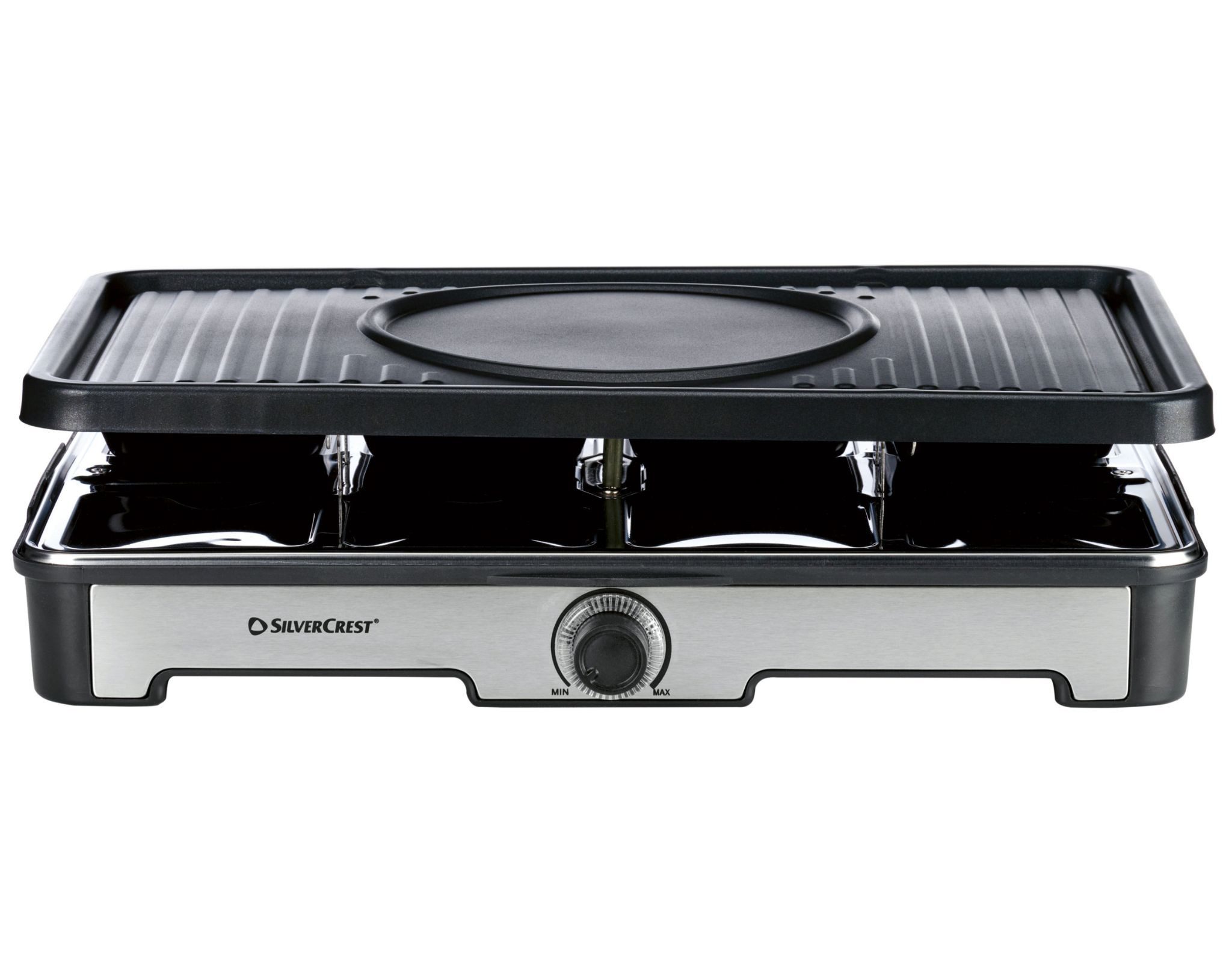SilverCrest Elektro-Fondue Premium Fondue Raclette Grill Kombi 1400W 8 Personen SRGF 1400 A3
