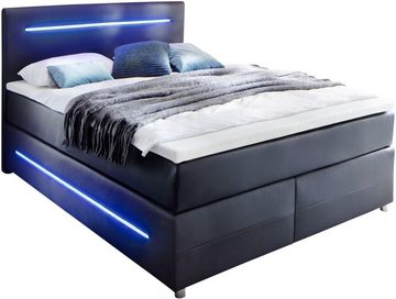 meise.möbel Boxspringbett Lights, mit LED Beleuchtung, wahlweise mit Bettkasten