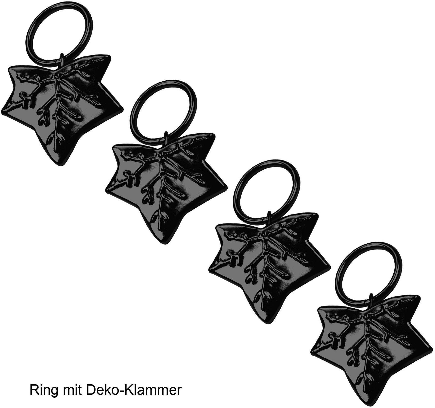 Liedeco Gardinenring Blatt, Gardinenstangen, (Packung, 4-St., günstig online kaufen