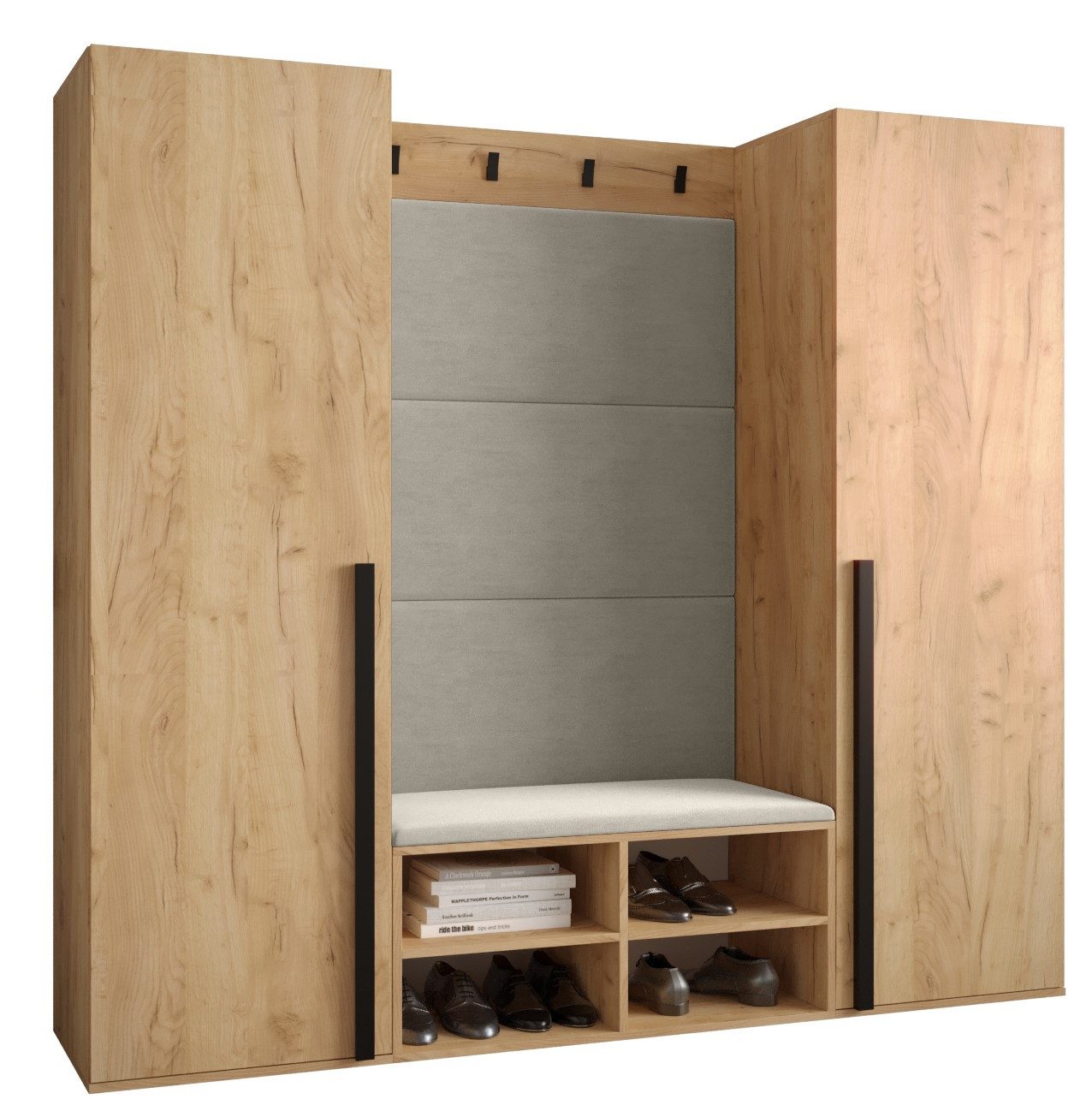 ABIKS MÖBEL Garderoben-Set MIRO Set 9, Garderobe mit gepolsterten Paneelen, Modern Design