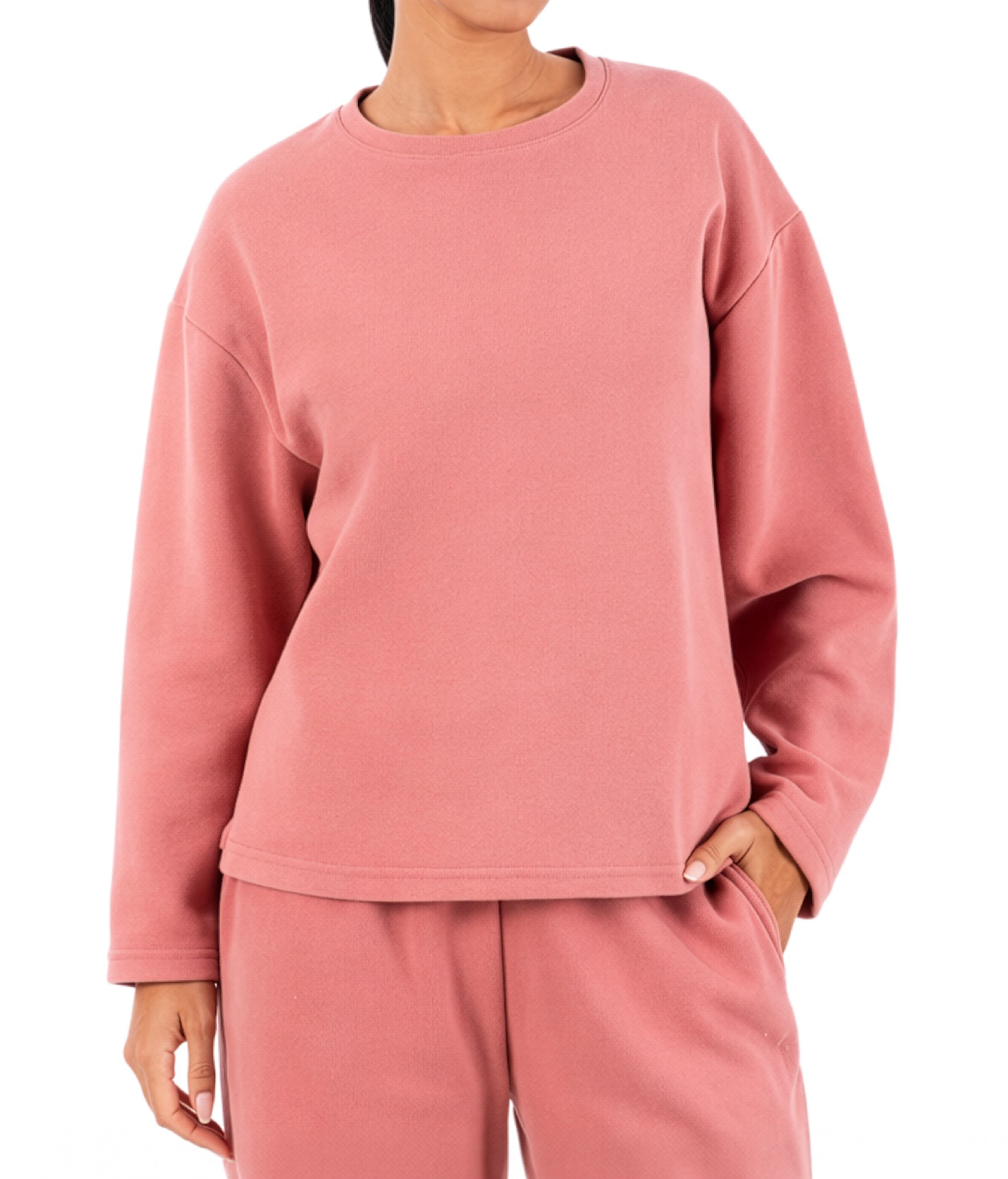 Smilodox Longsleeve Sirel, Langarmshirt Oversize Fit mit Rundhalsausschnitt, Sport Weiche Baumwolle, Lässige Silhouette, Rundhalsausschnitt, Alltag