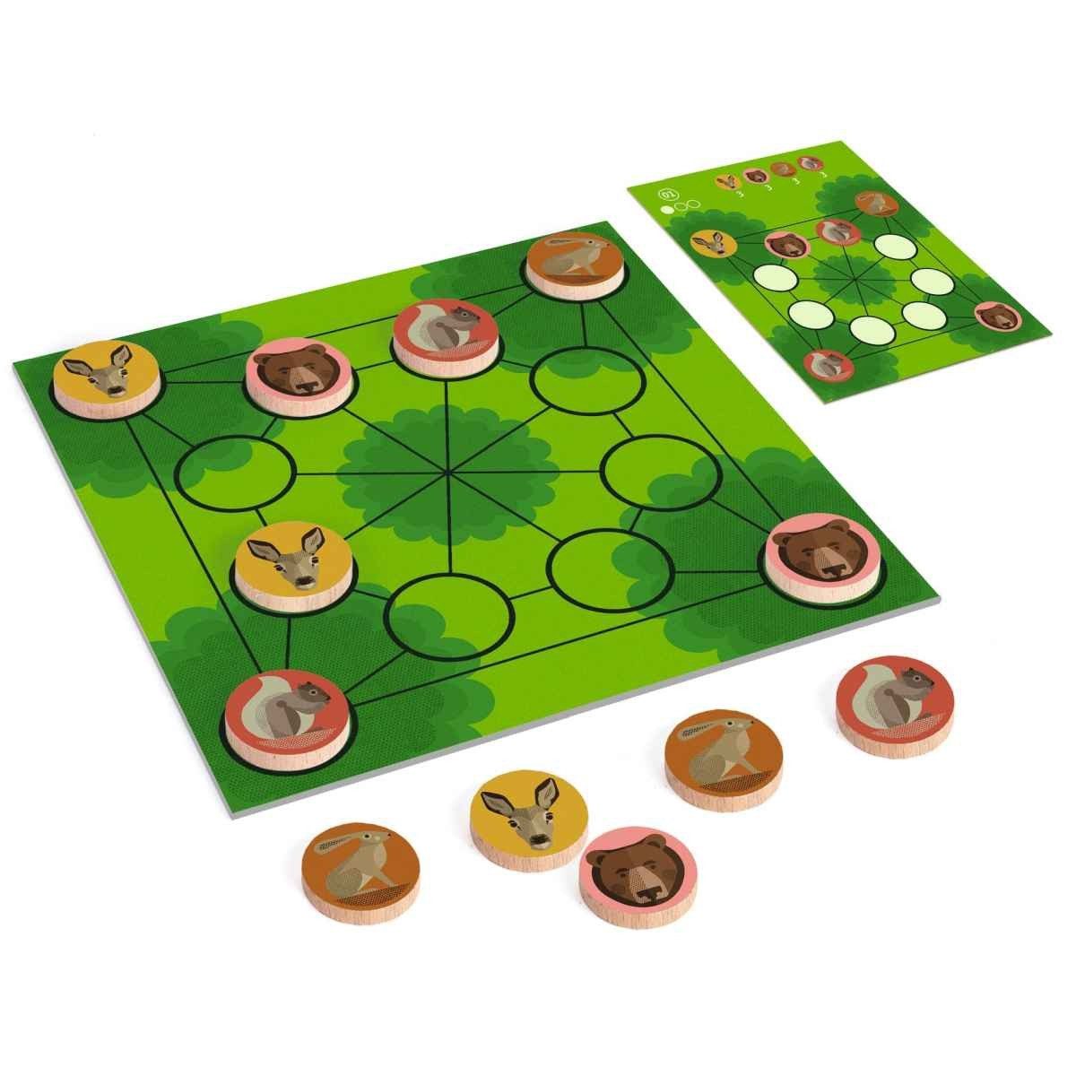 DJECO Lernspielzeug SOLOGIC: Woodanimo Logikspiel für Kinder mit Lernwert und Motorikspaß, Logikspiel