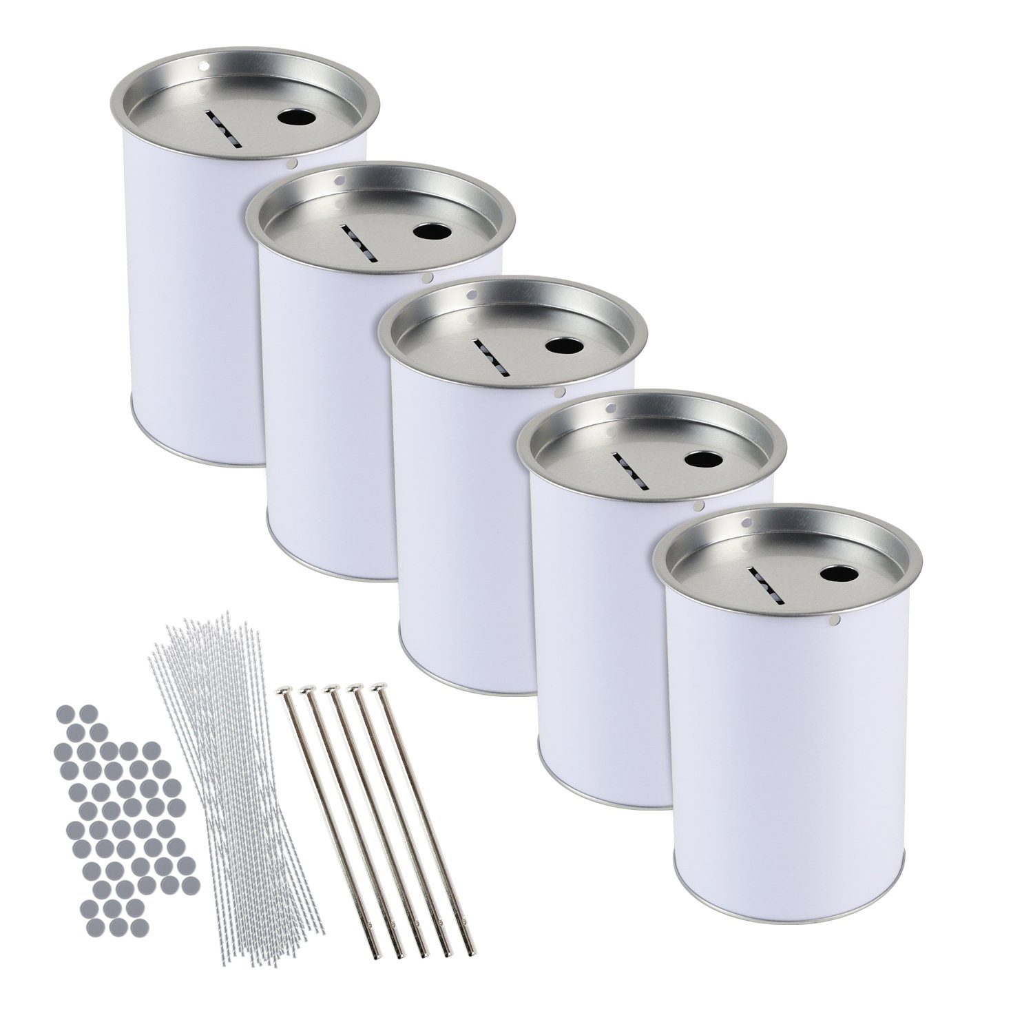HMF Spardose Spendendose 10,0 cm Ø, 14,5 cm hoch ohne Griff, (5-tlg), für Spendensammlungen, inkl. Zubehör