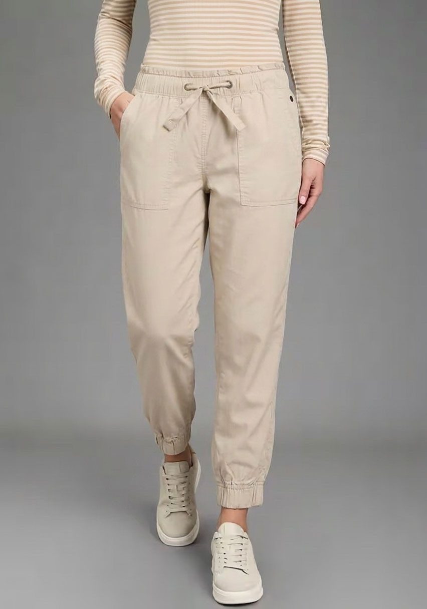 KangaROOS Paperbag-Hose Casual Popeline-Hose, gerades Bein, Loose Fit