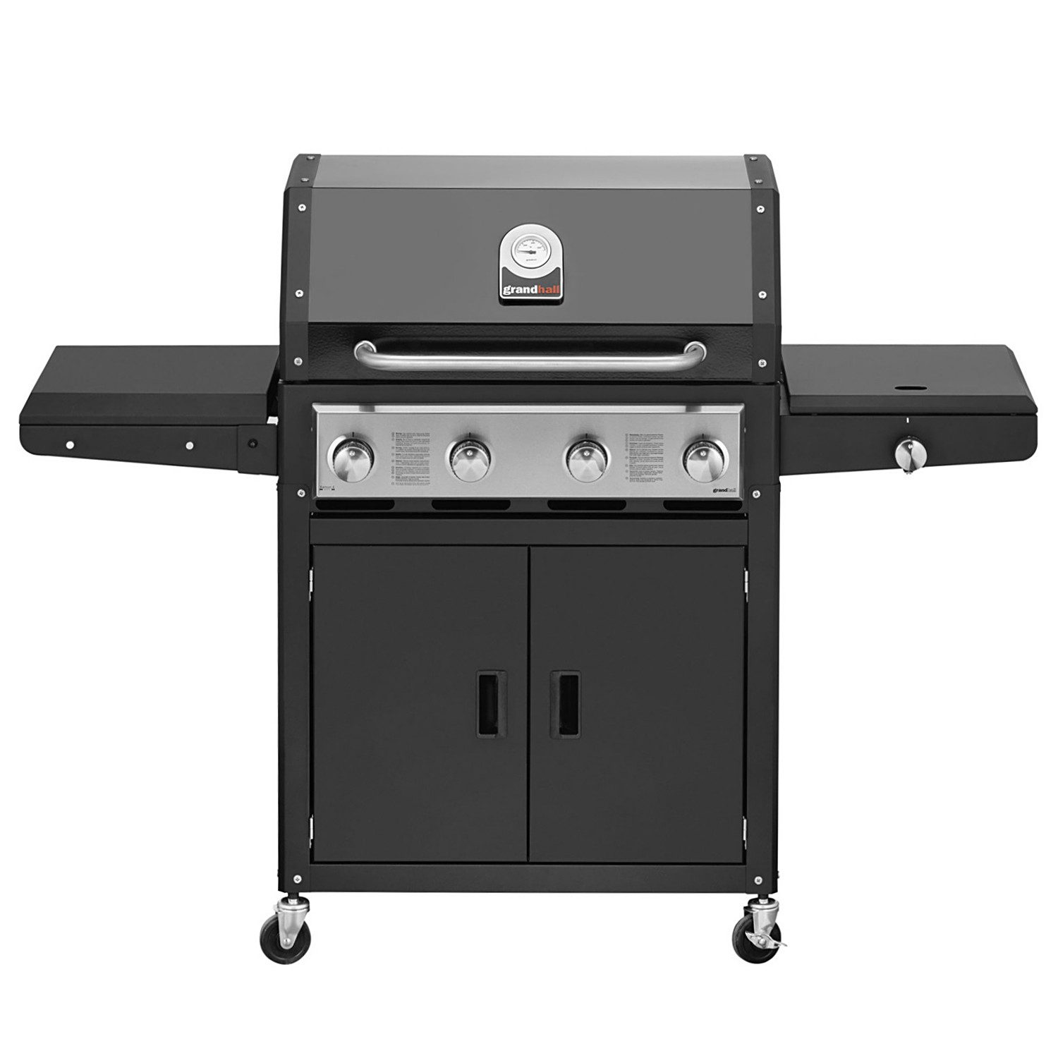 GrandHall Gasgrill Grandhall Xenon 4 Gasgrill Schwarz