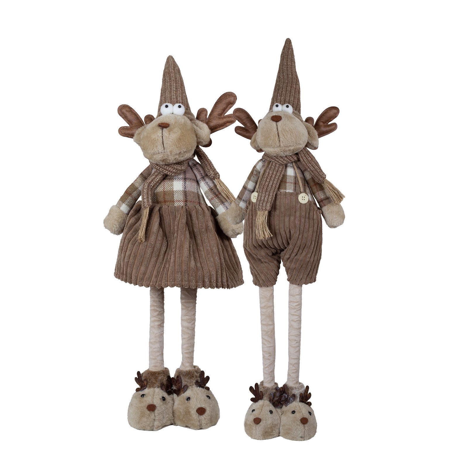 Christmas Paradise Weihnachtsfigur Elch mit Teleskopbeinen 59cm (68cm), 2 D günstig online kaufen