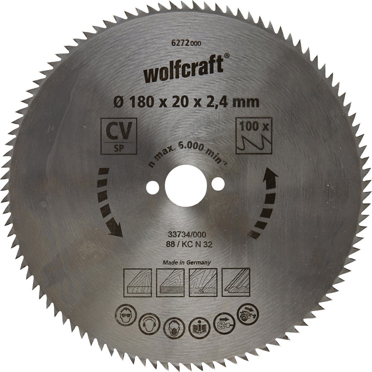 Wolfcraft Kreissägeblatt Wolfcraft Kreissägeblatt Ø 180 mm Bohrung Ø 20 mm