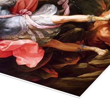 Posterlounge Poster Guido Reni, Erzengel Michael besiegt Satan, Malerei