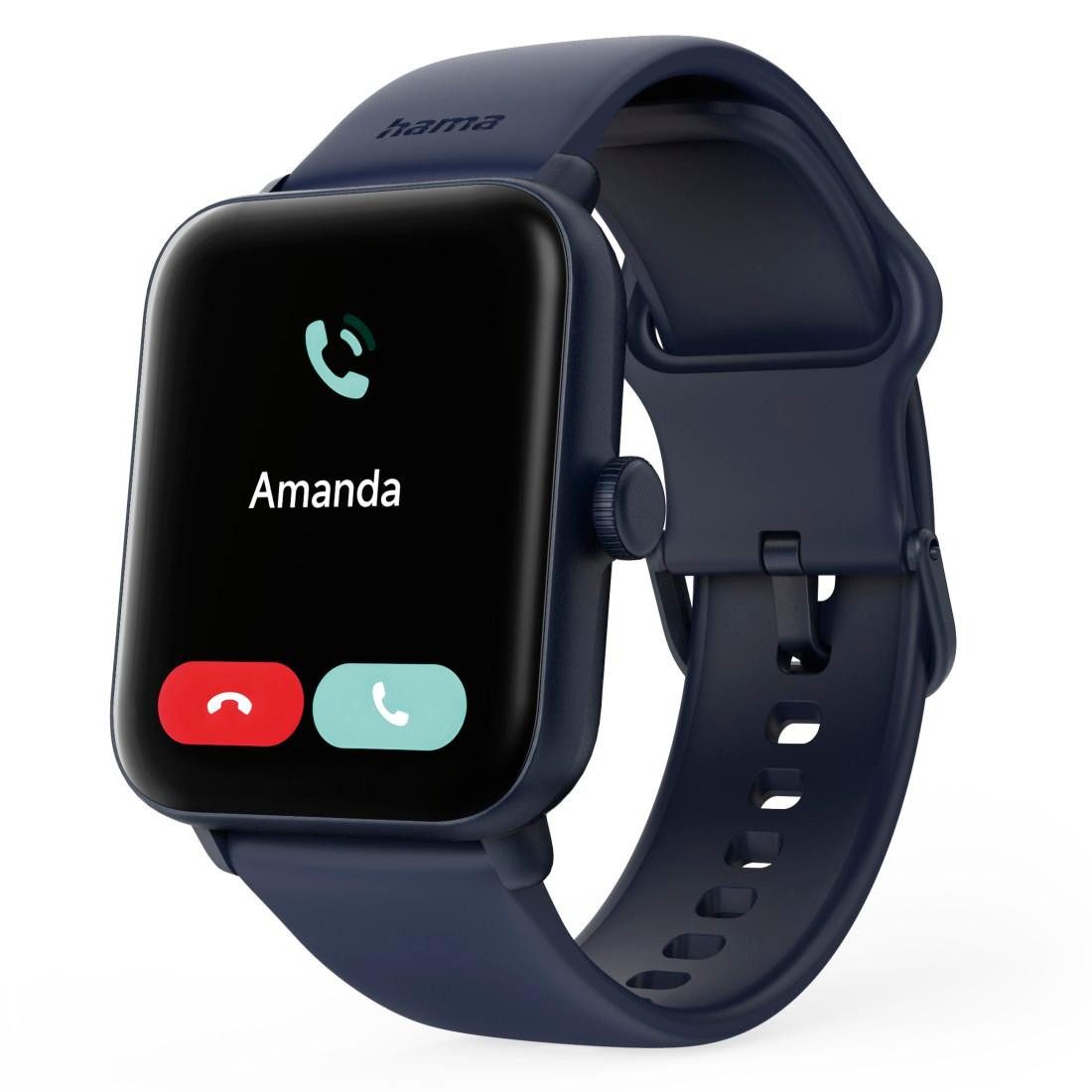 Hama Smartwatch 1,65“ mit GPS (Fitness, Puls, wasserdicht) Smartwatch (1,65 Zoll)