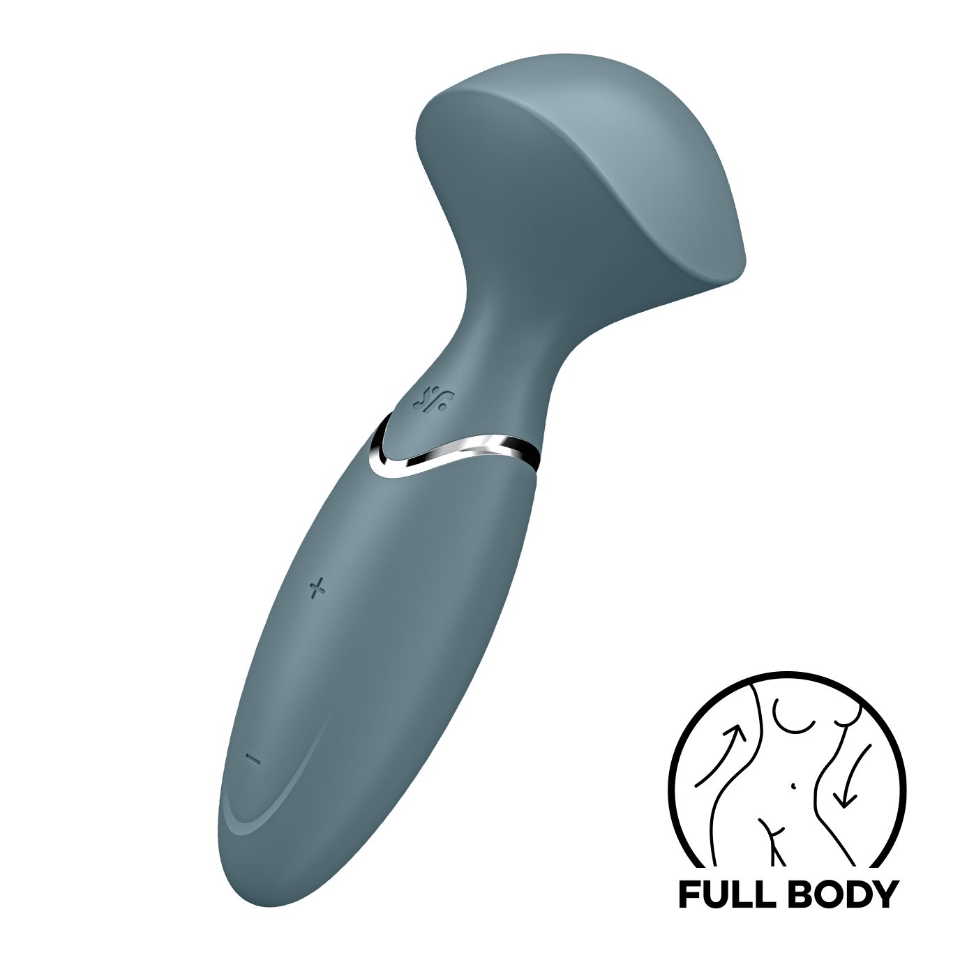 Vibrator Massager Klitoris-Stimulator (16cm) & grau Satisfyer Mini Wand-er Satisfyer