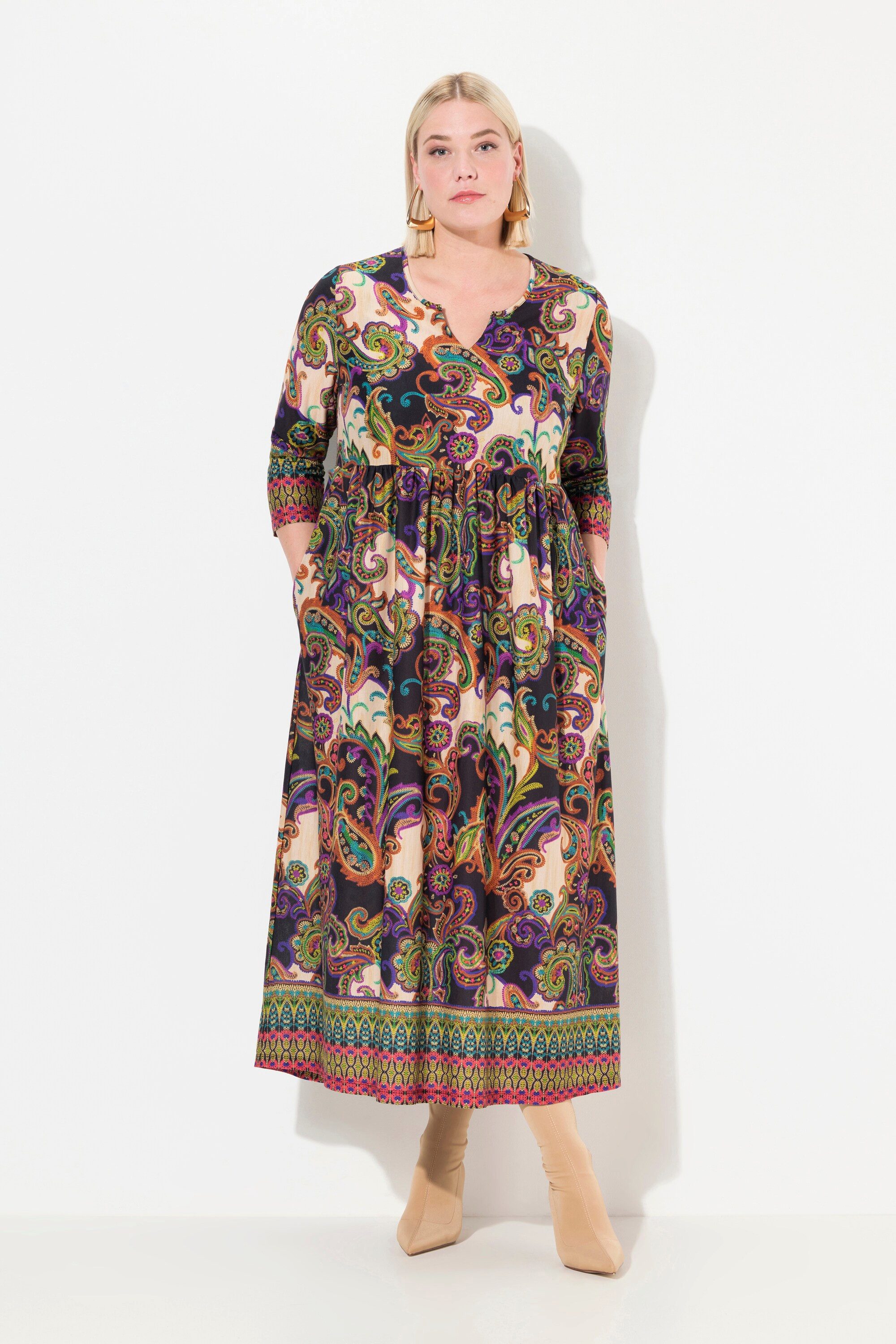 Ulla Popken Maxikleid Jersey-Maxikleid A-Linie CottonTouch günstig online kaufen
