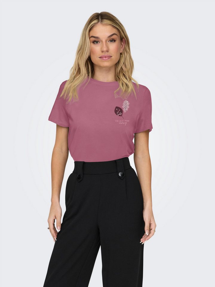 ONLY Kurzarmshirt ONLKITA LIFE REG S/S MIX TOP CS JRS EX. Baumwolle, regular fit