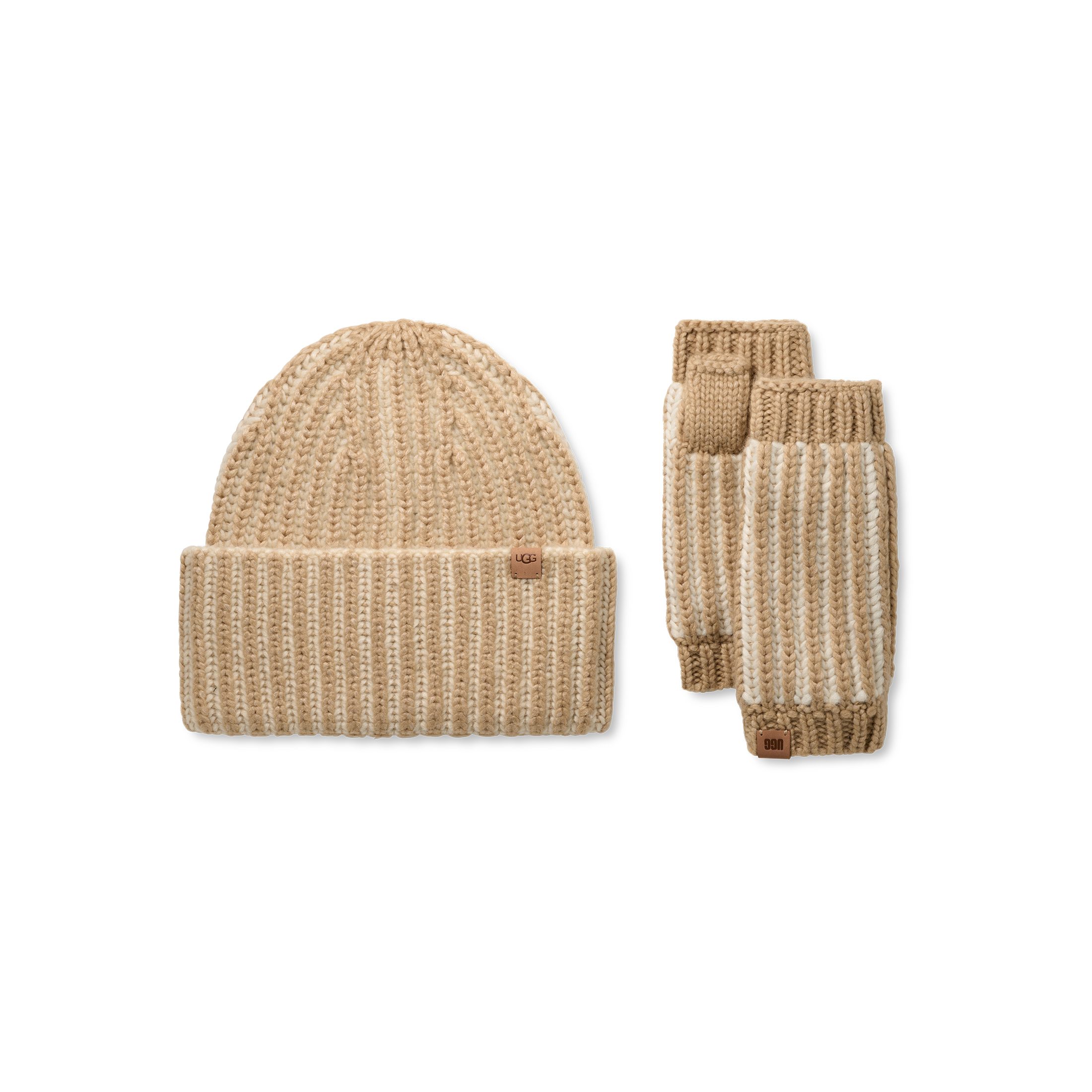 UGG Strickmütze Chunky Plaited Set (Set, 2-St) Strickmütze mit Handstulpen günstig online kaufen