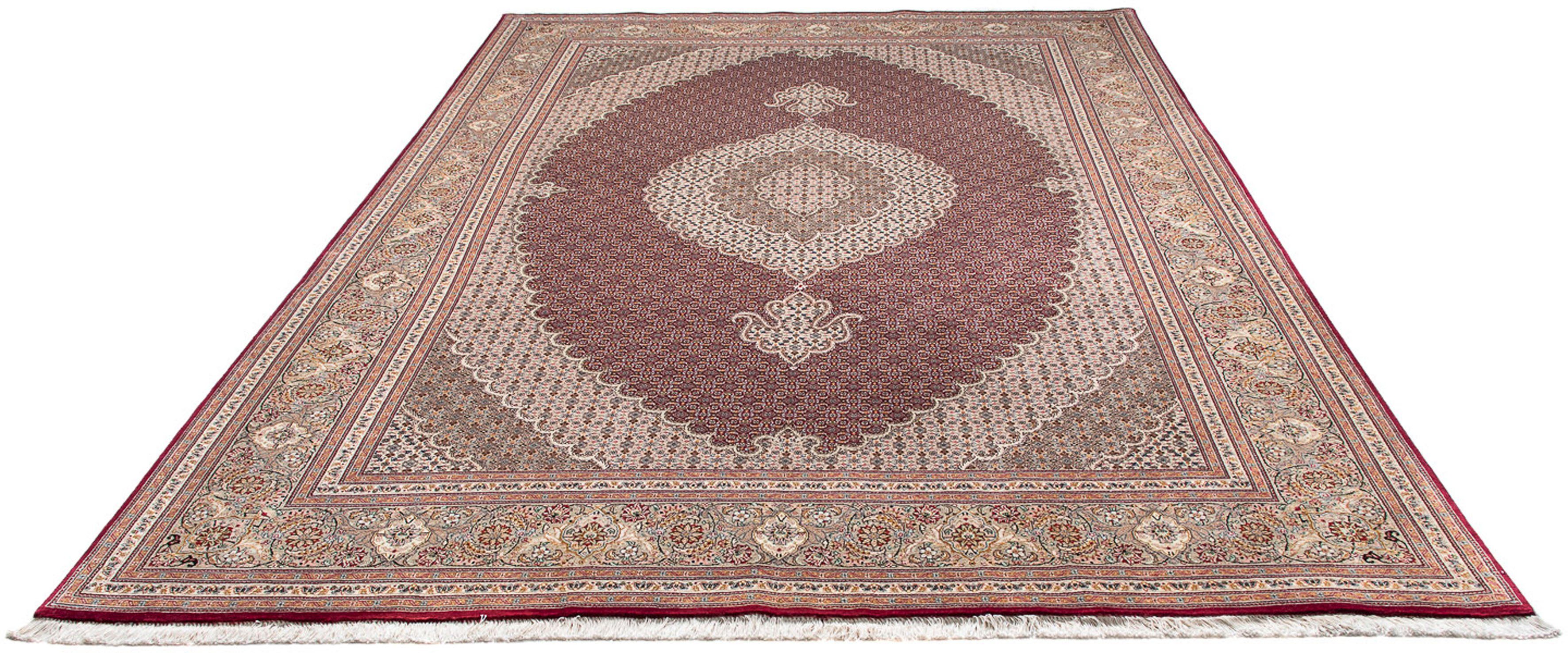 Orientteppich Perser - Täbriz - 293 x 203 cm - rot, morgenland, rechteckig, Höhe: 10 mm, Wohnzimmer, Handgeknüpft, Einzelstück mit Zertifikat