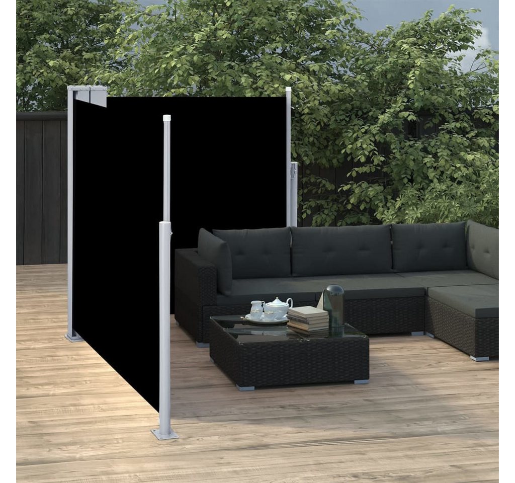Thumbnail - vidaXL Seitenmarkise Ausziehbare Seitenmarkise Schwarz 100 x 600 cm