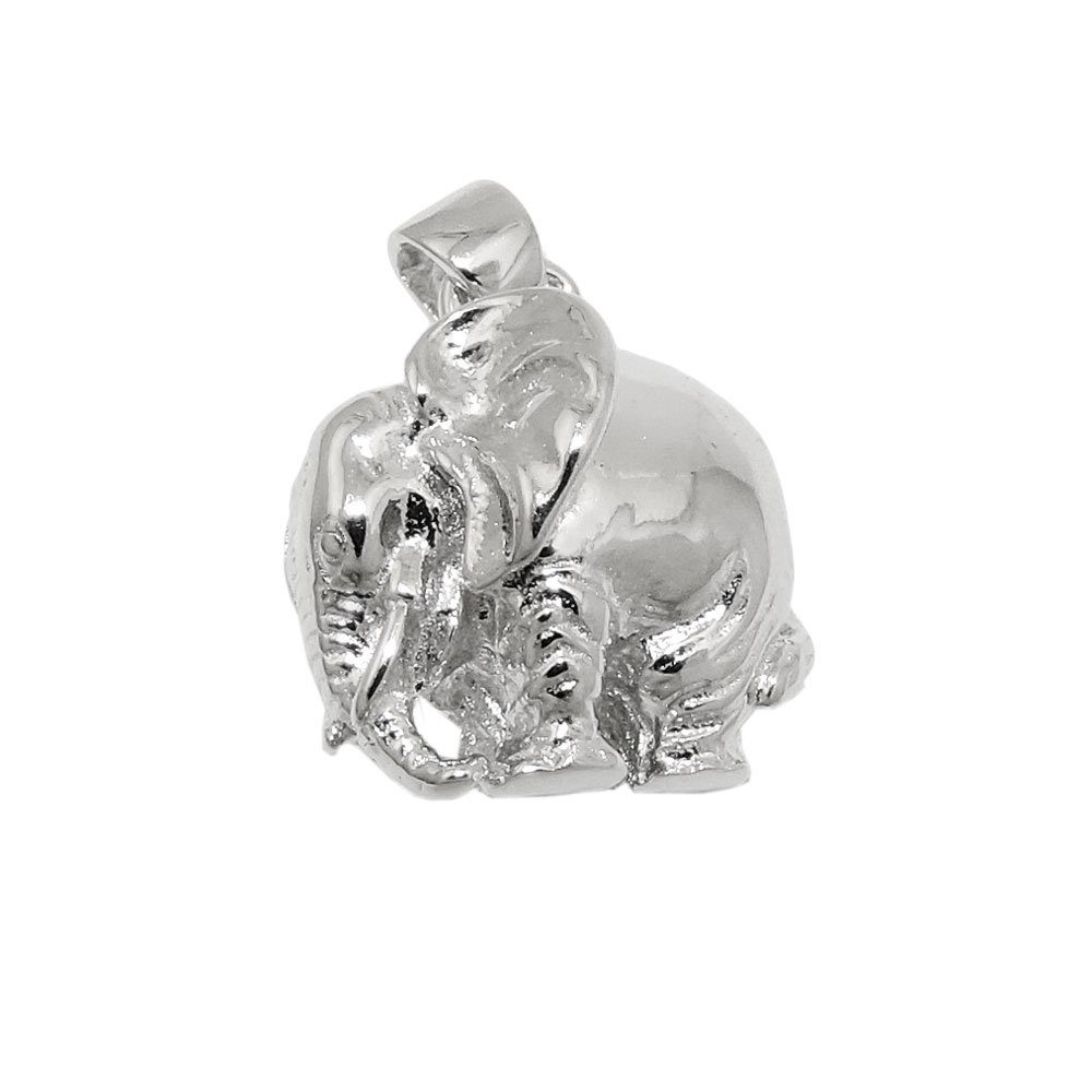 Elefantchen 925 Silber Schmuck Kettenanhänger Anhänger 925 Elefant Kinder, Halsschmuck Krone Silber massiv