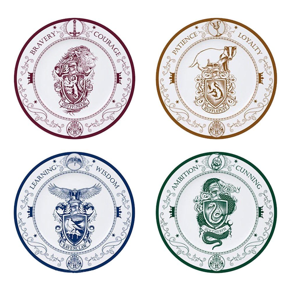 ABYstyle Teller Hogwarts Häuser 4er Teller-Set - Harry Potter