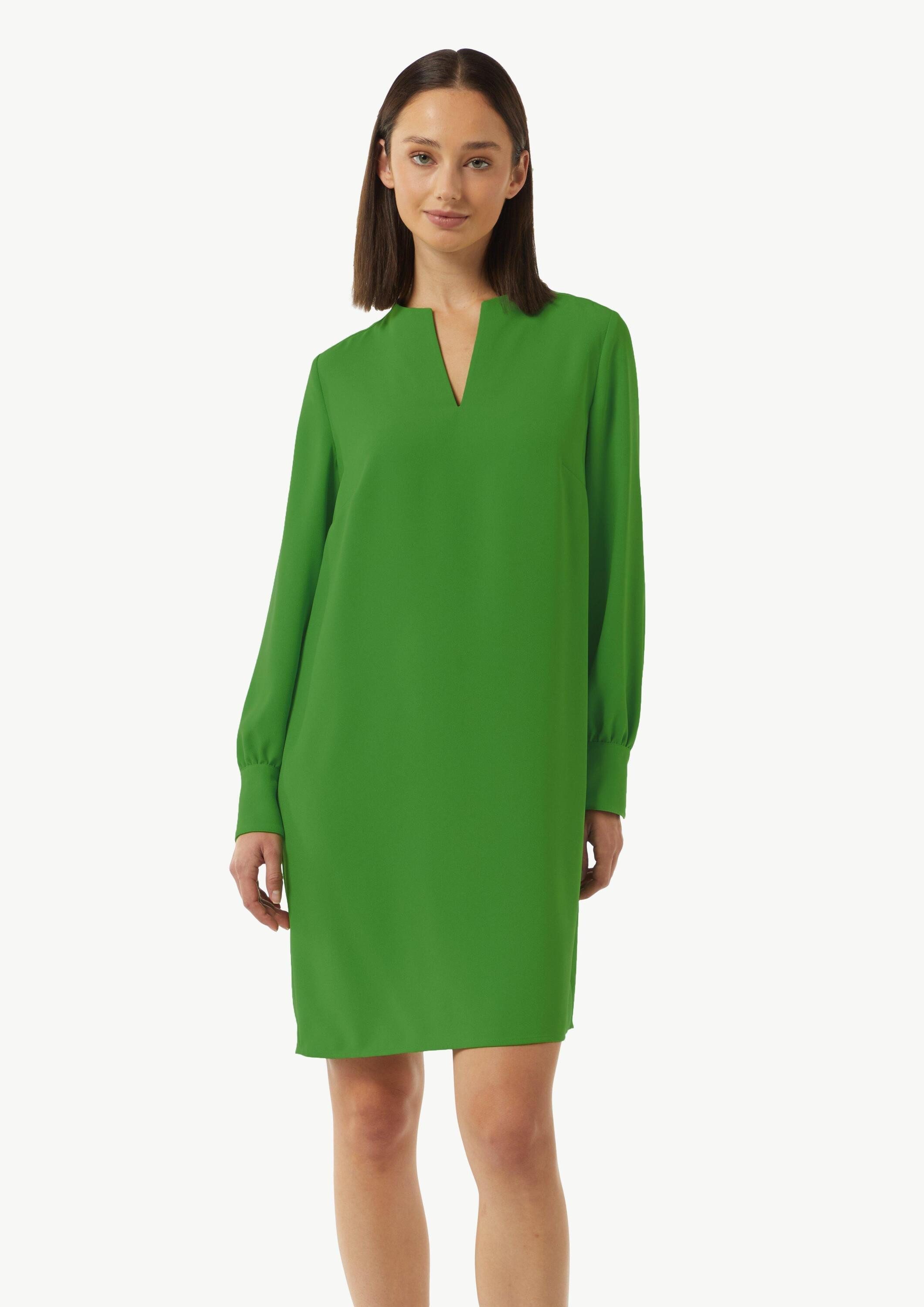 comma Minikleid Kleid Minikleid aus Crêpe mit Tunika-Ausschnitt günstig online kaufen