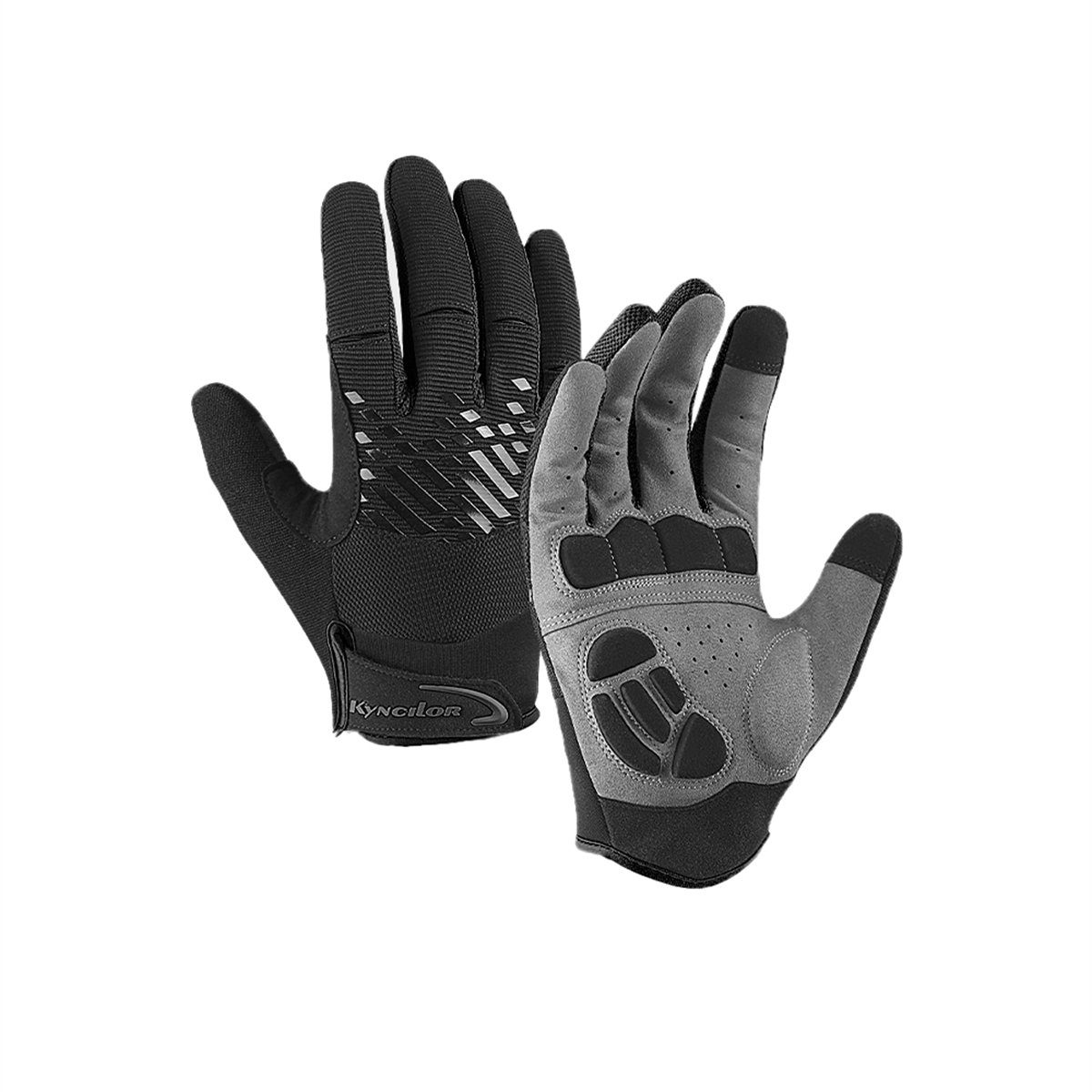 Discaver Fahrradhandschuhe Warme Sport-Touchscreen-Handschuhe für das Radfahren im Freien Wasserdicht, kältebeständig, rutschfest und samtig Schwarz