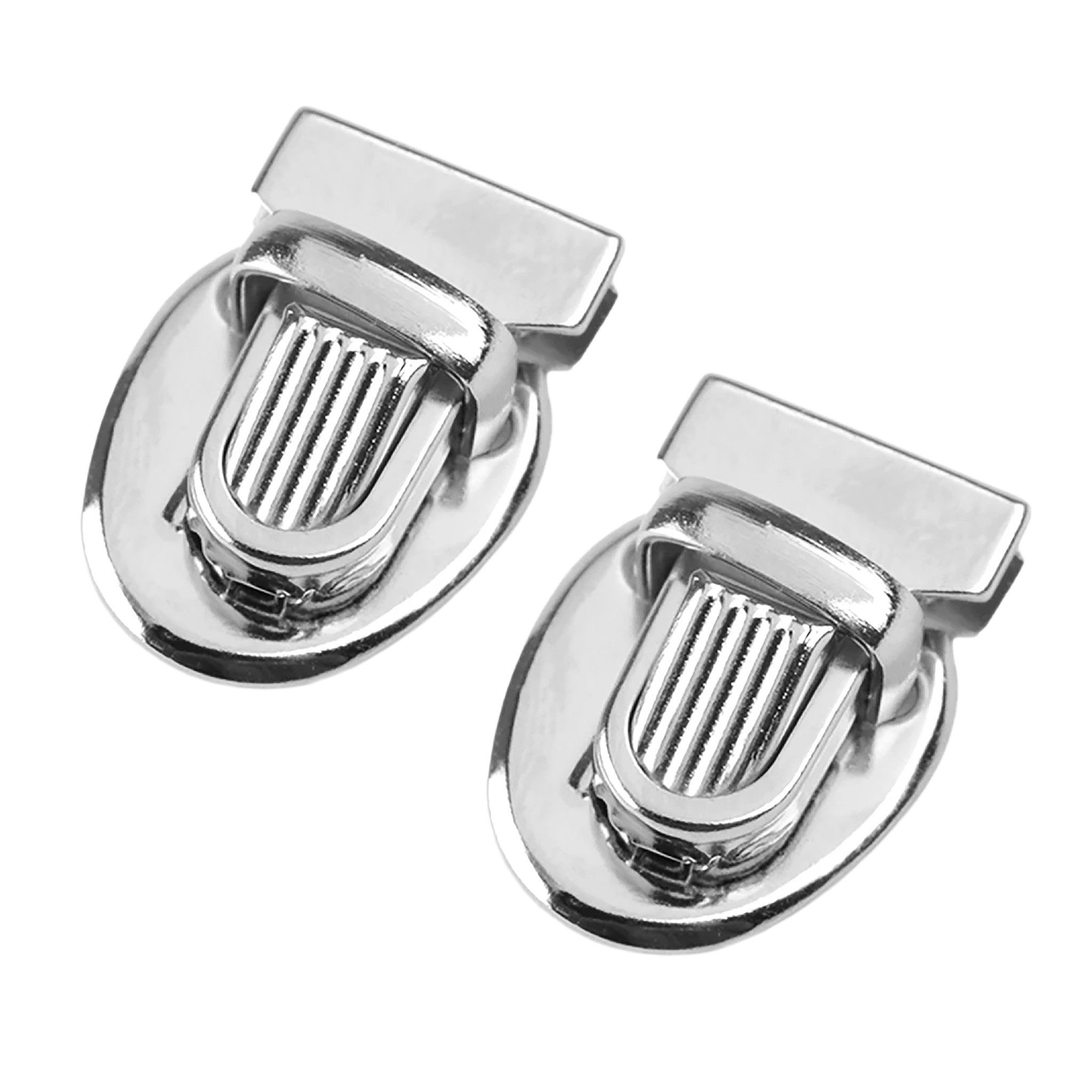 maDDma 2 Steckschlösser Mappenverschluss Taschenschloss Mappenschloss Gurtstecker (2er-Pack, 2-tlg), 1.8 x 2.4 cm