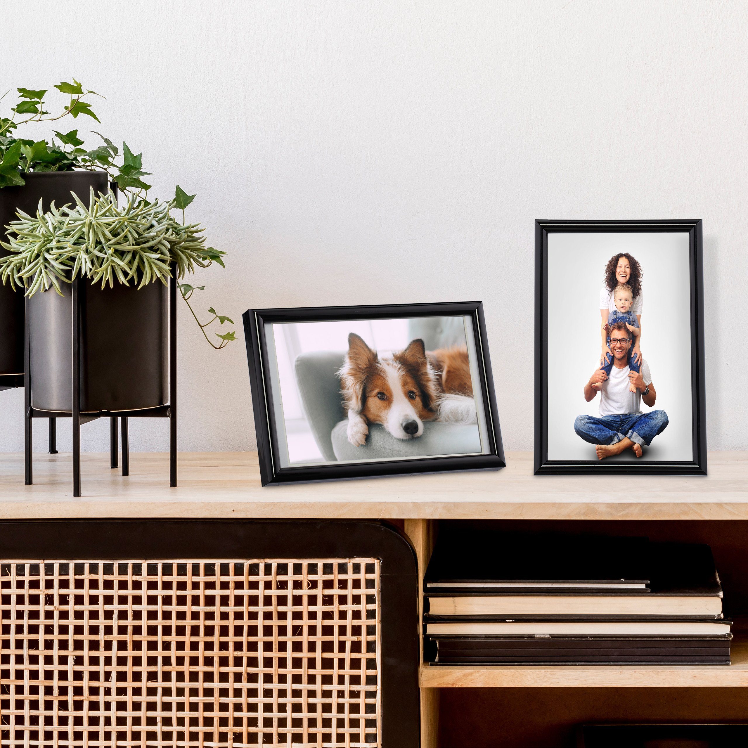 relaxdays Bilderrahmen 10 x Bilderrahmen 13 x 18 cm schwarz günstig online kaufen