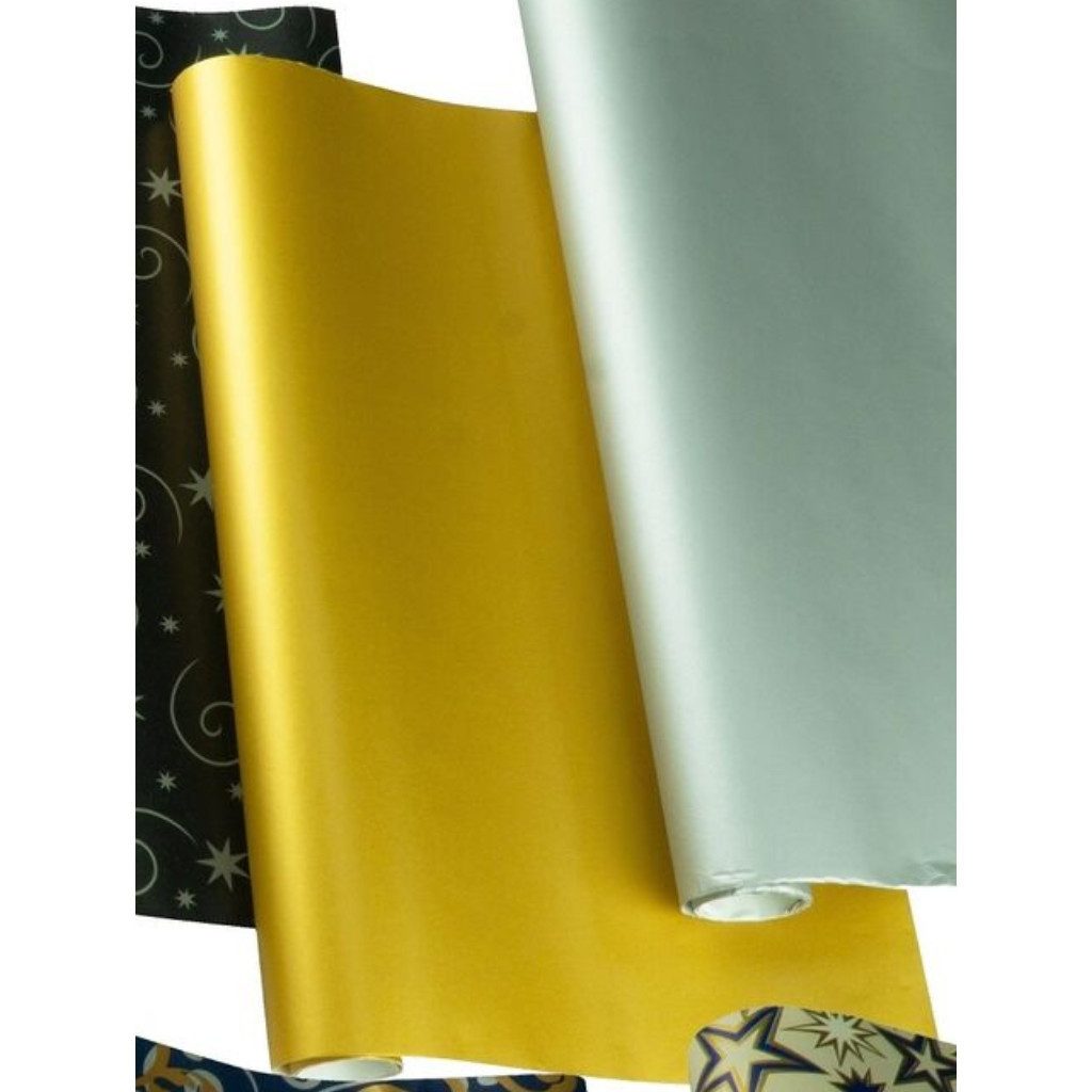 hrb Geschenkpapier HRB Geschenkpapier Weihnachten gold oder silber 1St., Viel Fläche für große Geschenkideen